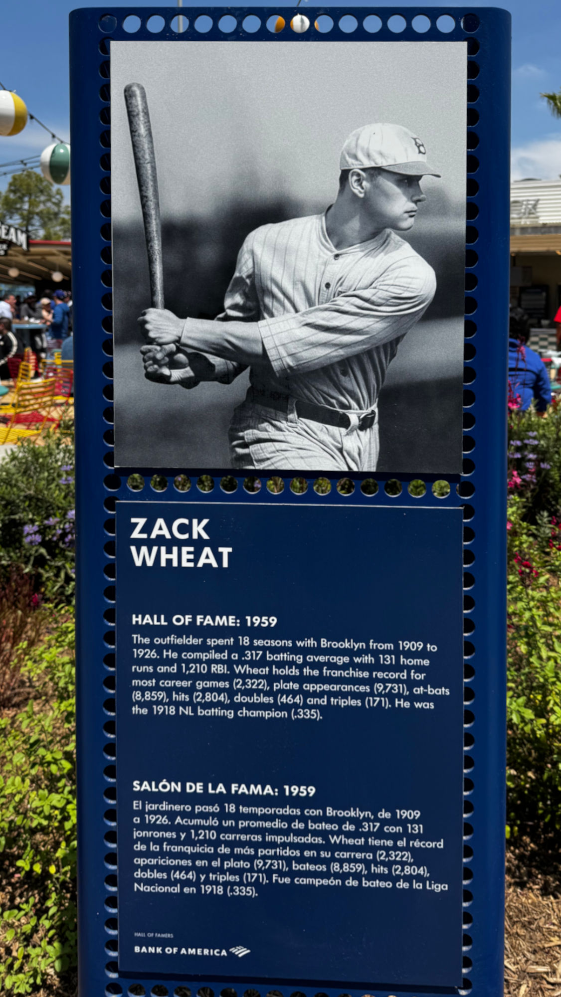 Zack Wheat Hall of Fame Zack Wheat