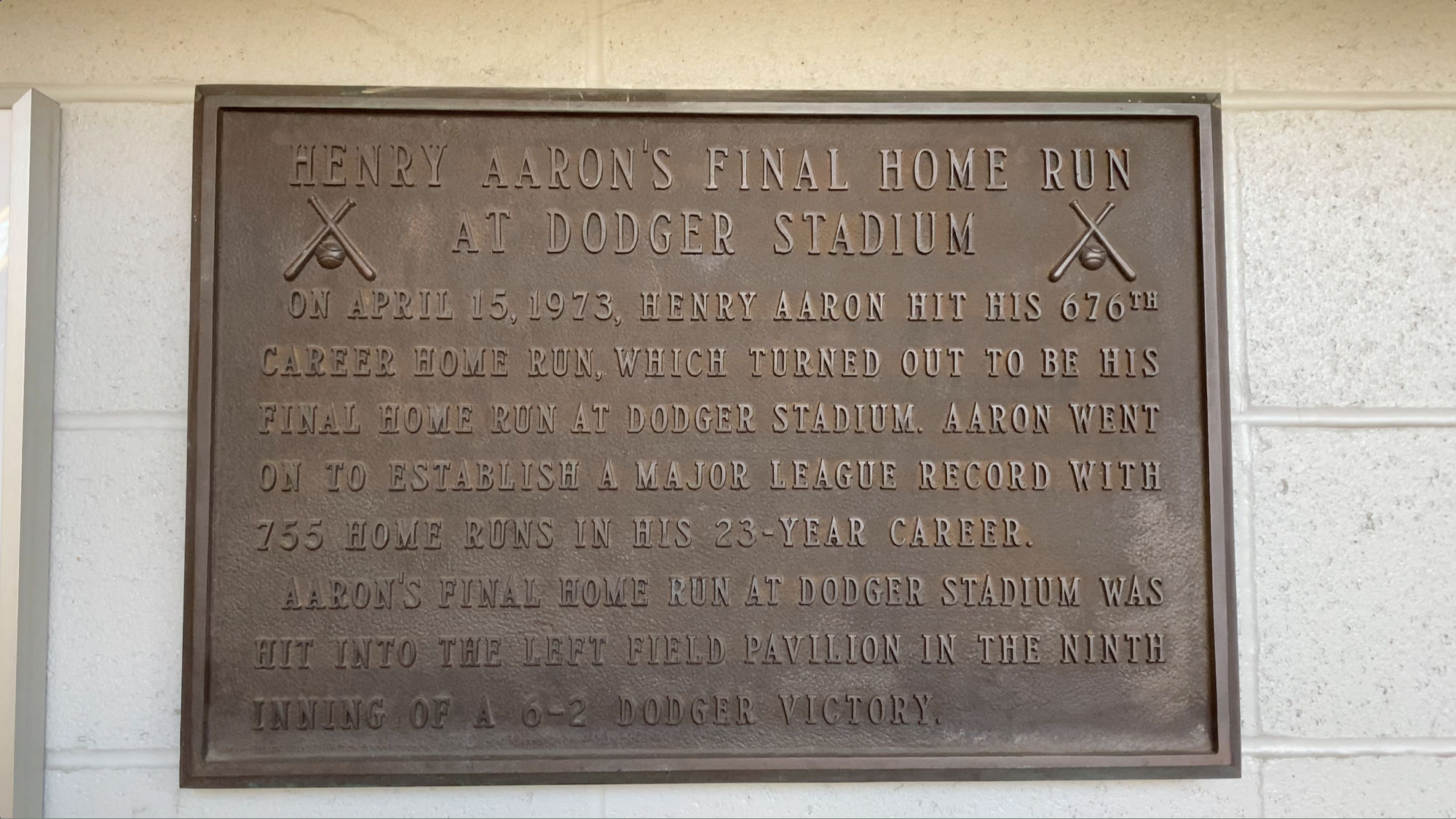 Hank Aaron's Final Home Run Hank Aaron's Final Home Run