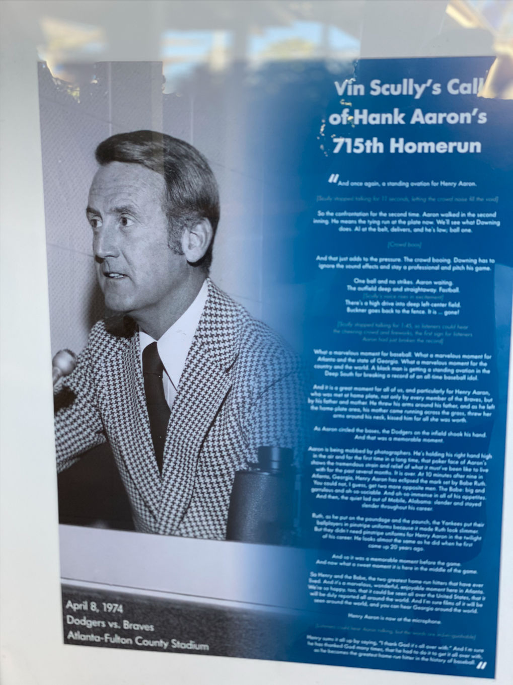 Vin Scully 715 Home Run Hank Aaron Vin Scully 715 Home Run