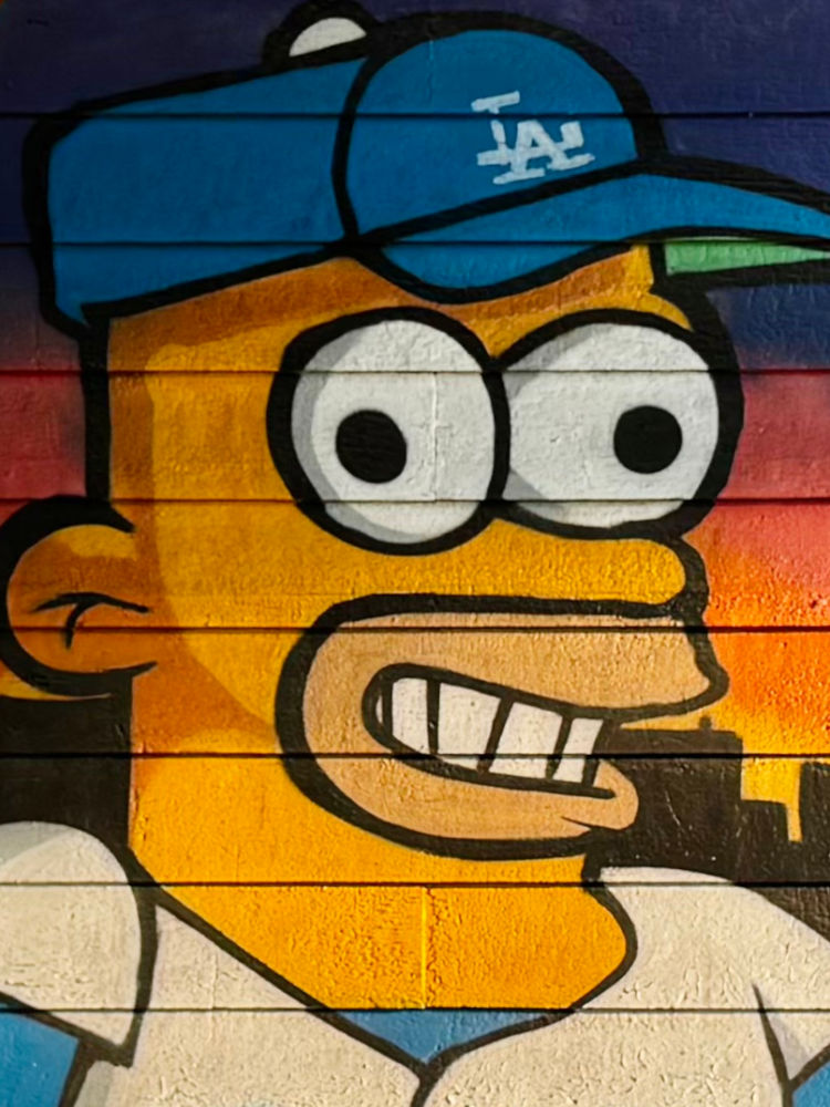 Homer Simpson 35 Dodger Mural Homer Simpson 35