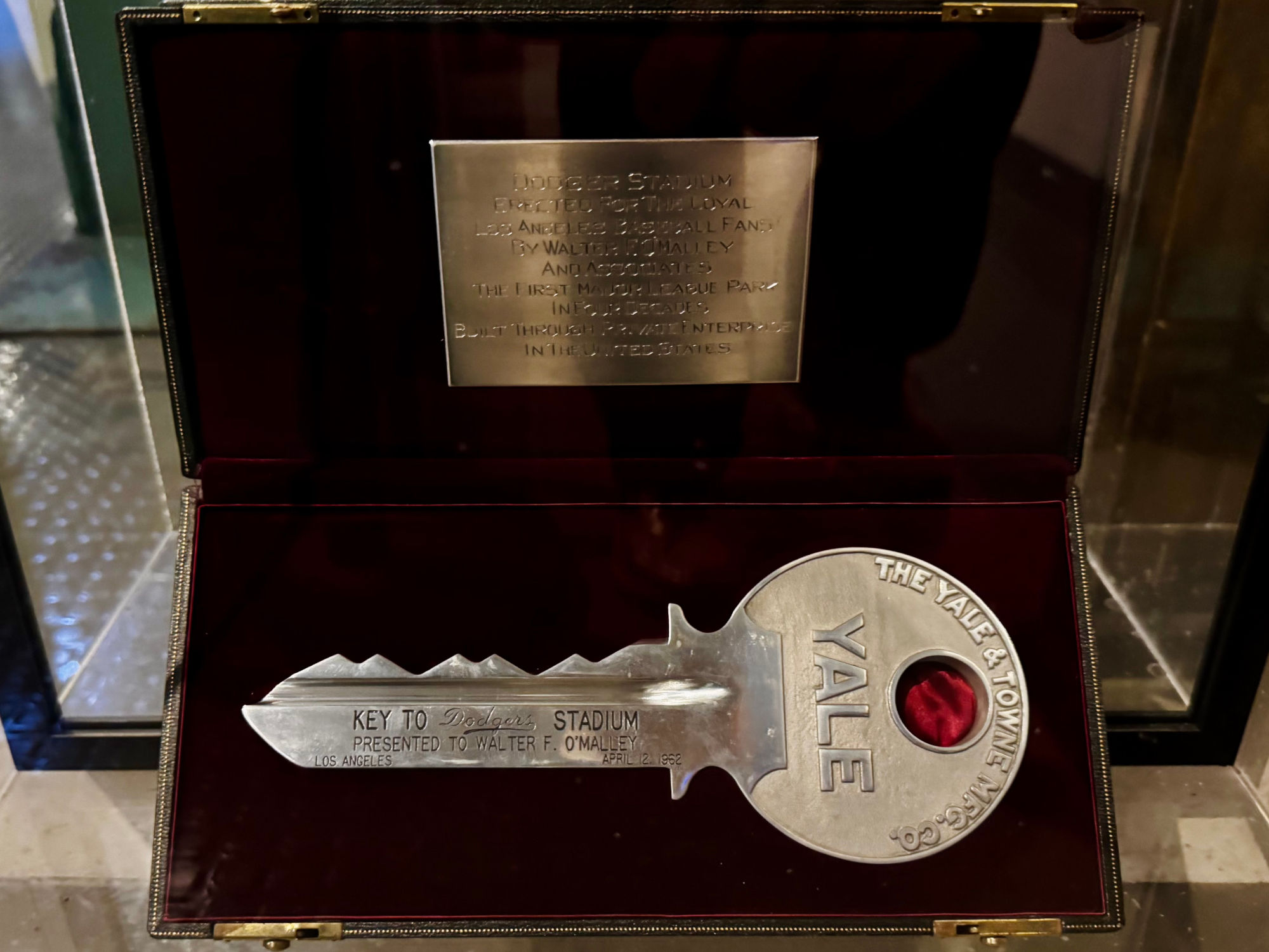 Key to Dodgers Stadium April 12 1962