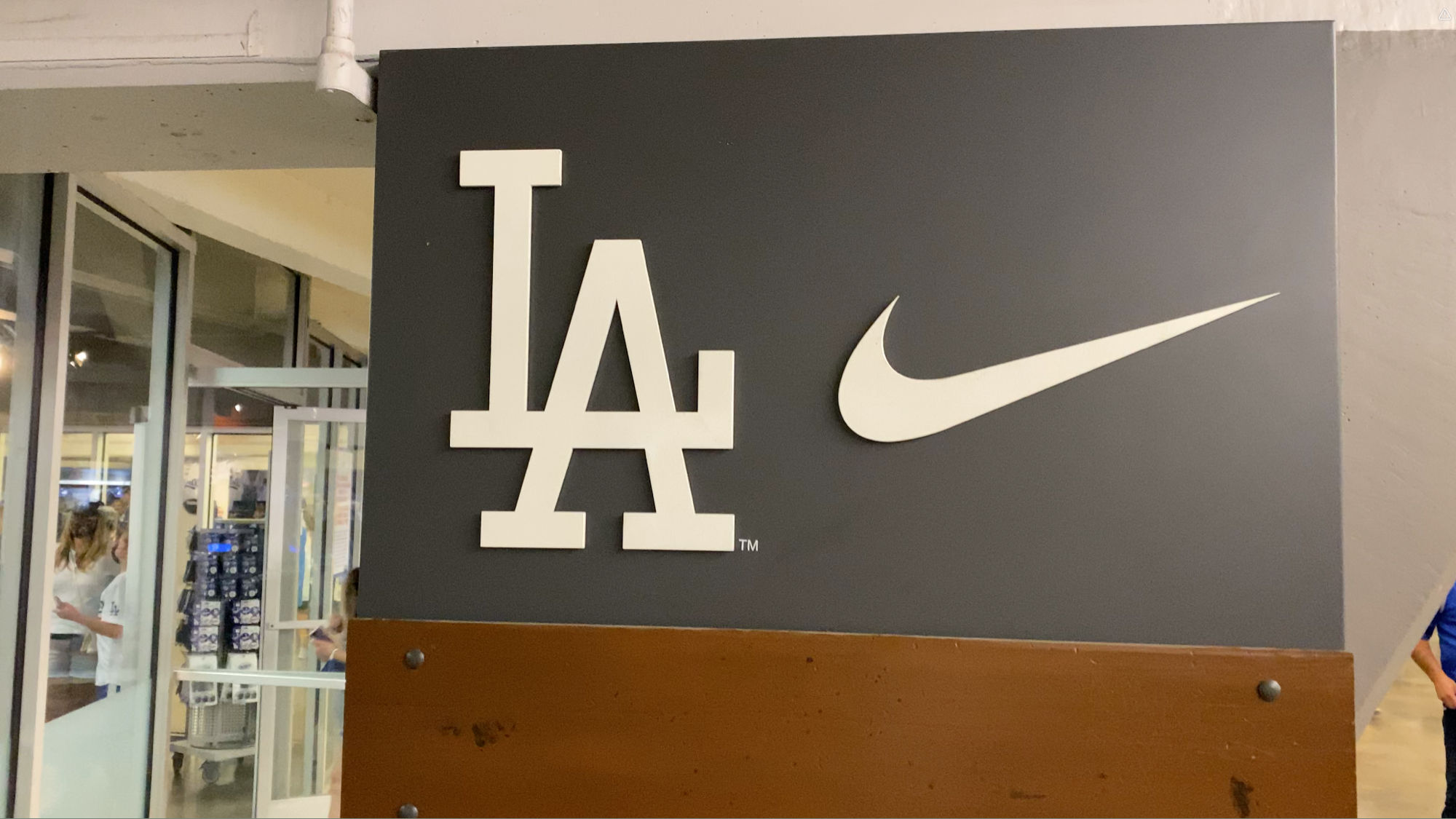 Duke Snider LA and Nike Logos