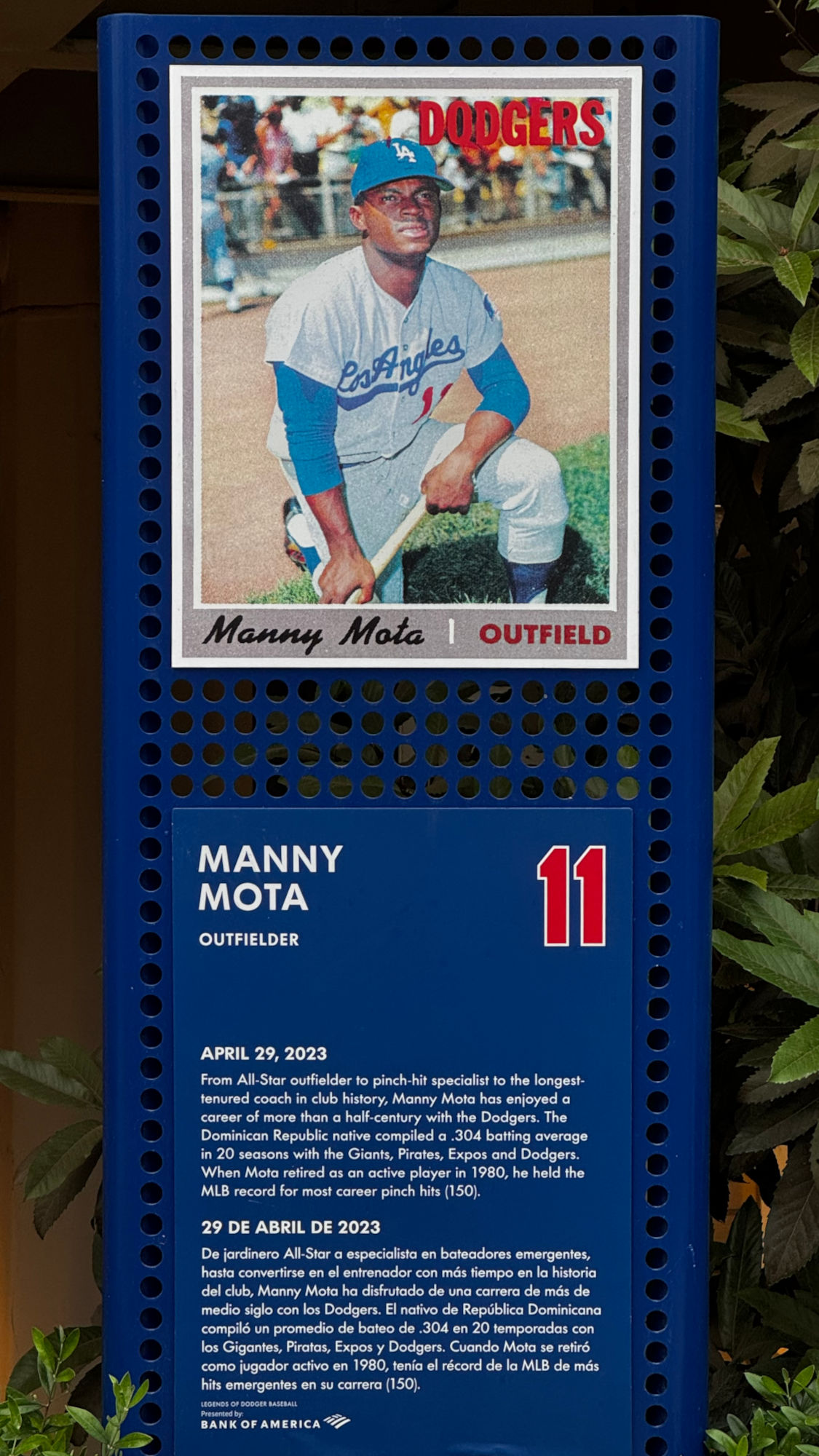 Manny Mota Legend of Dodger Baseball Manny Mota