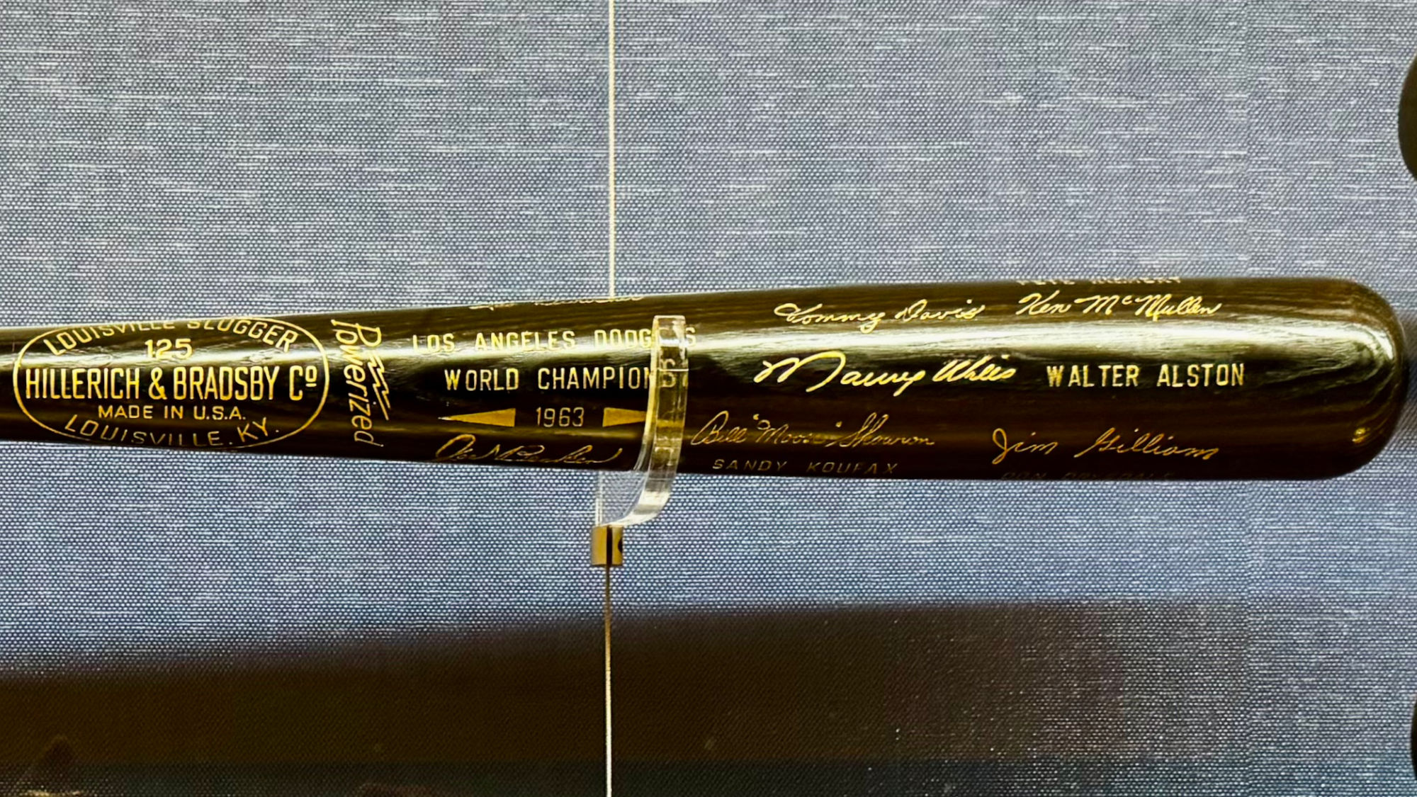 1963 World Championship Bat Los Angeles Dodgers 1963 World Championship Bat
