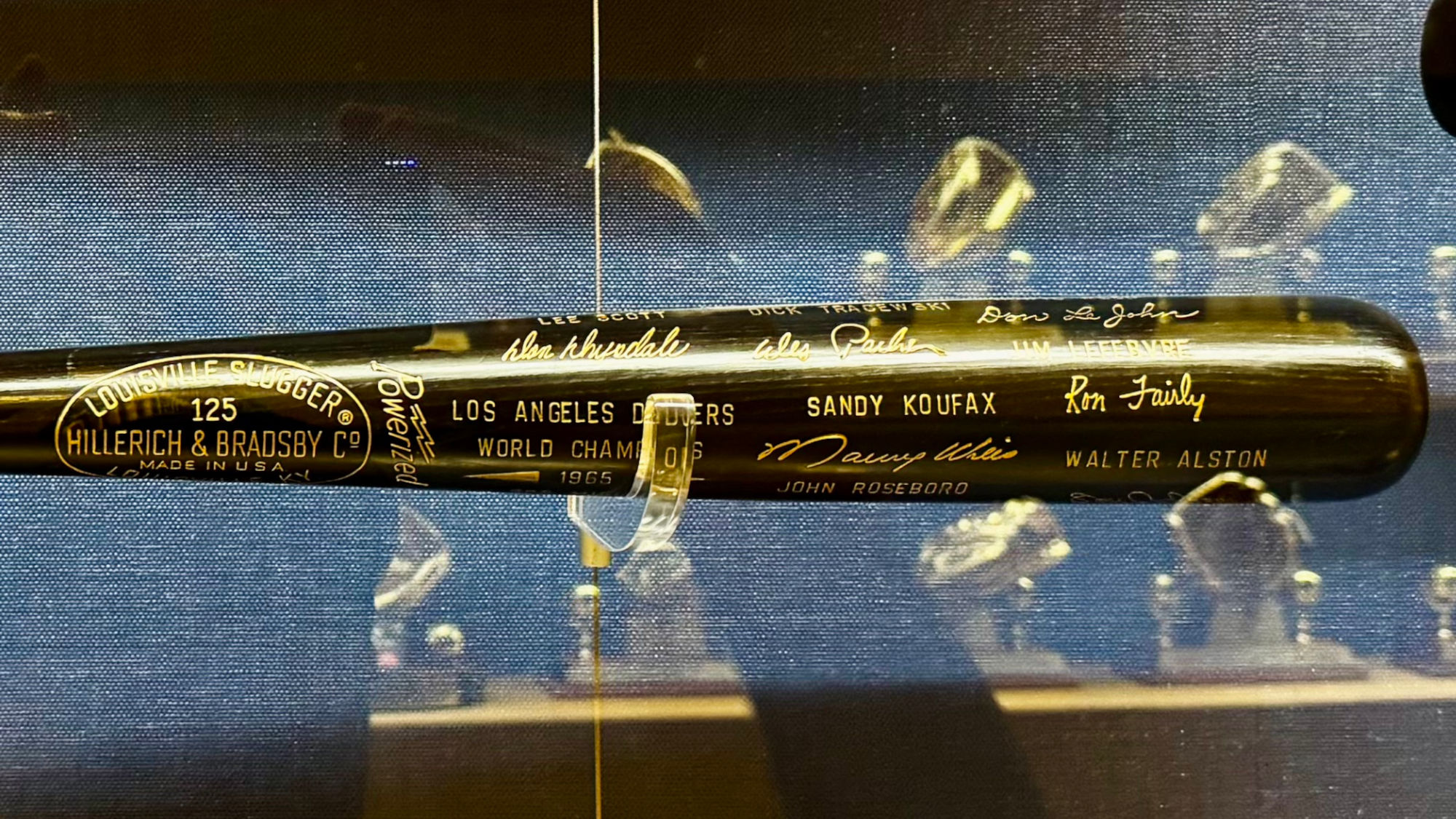 1965 World Championship Bat Los Angeles Dodgers 1965 World Championship Bat