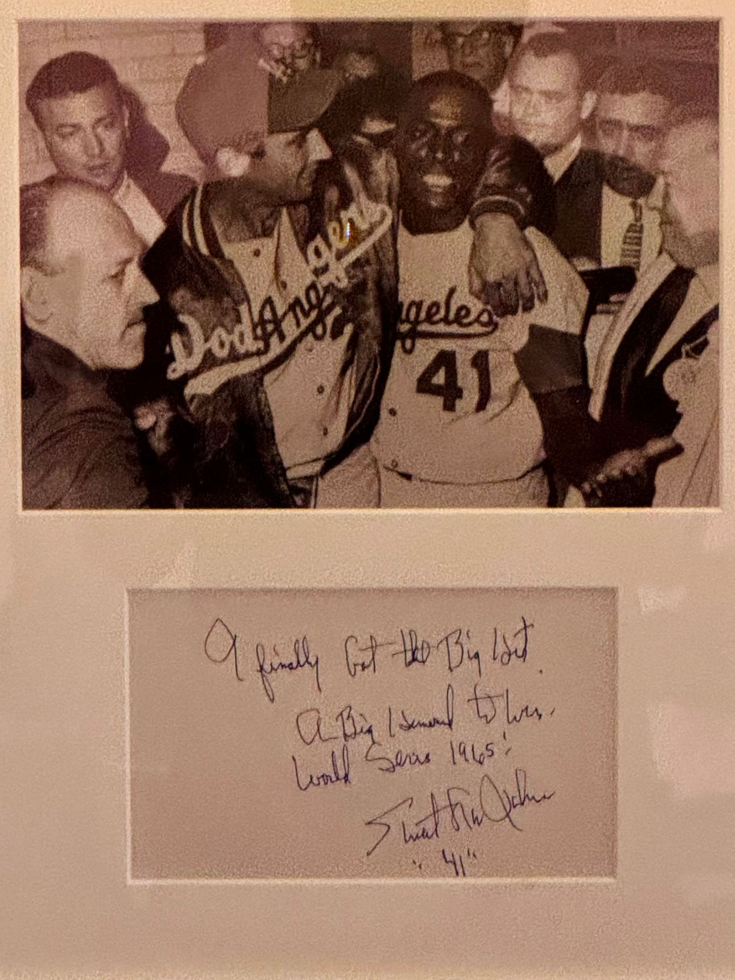 Lou Johnson Handwritten Note