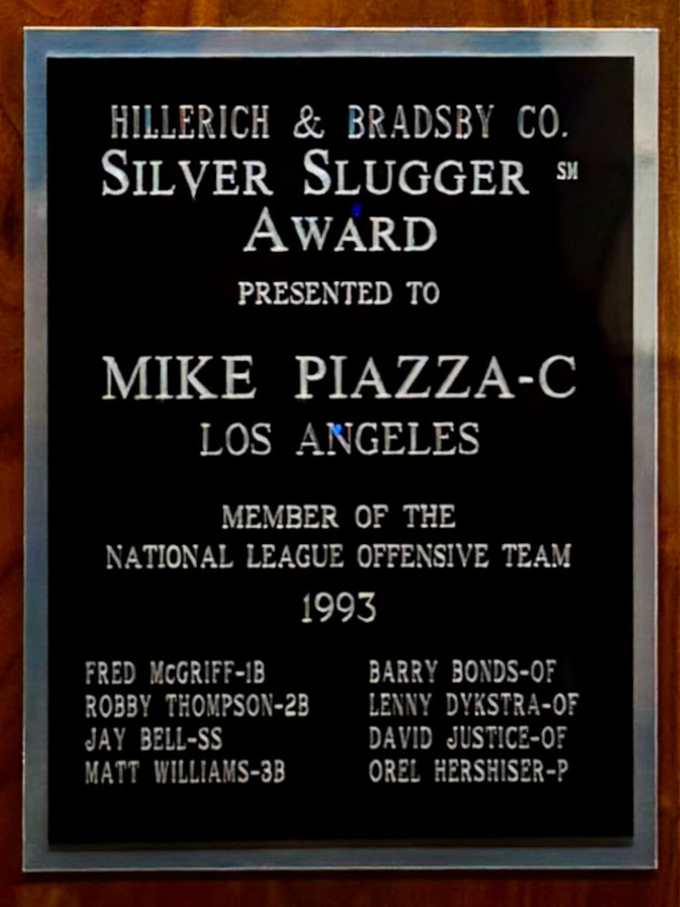 1993 Silver Slugger Award Mike Piazza Mike Piazza 1993 Silver Slugger Award