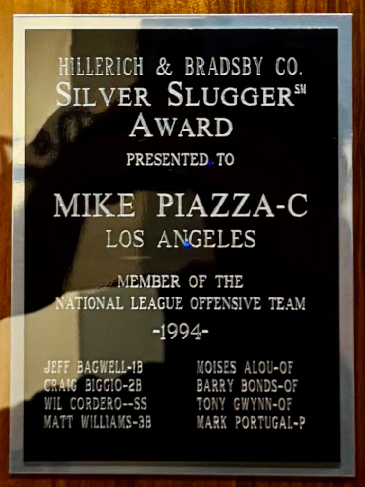 1994 Silver Slugger Award Mike Piazza Mike Piazza 1994 Silver Slugger Award