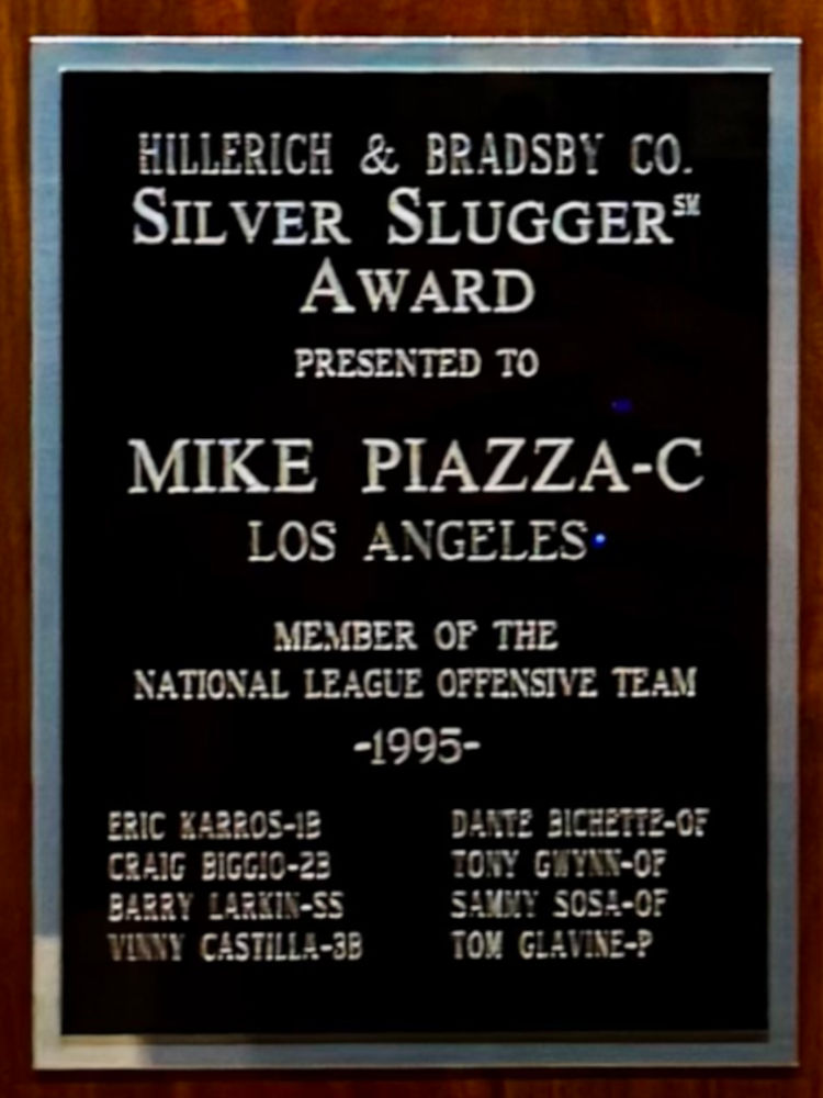 1995 Silver Slugger Award Mike Piazza Mike Piazza 1995 Silver Slugger Award
