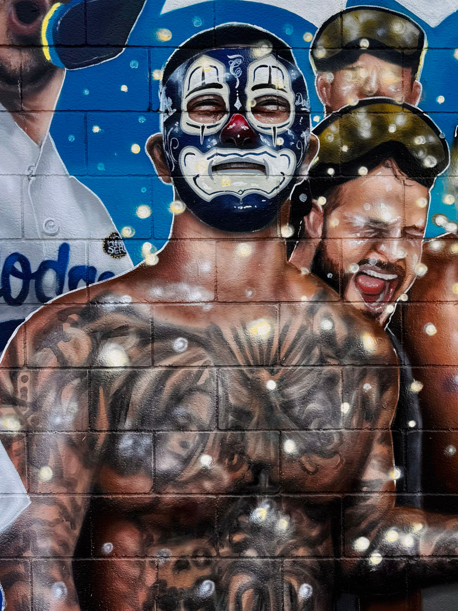 Mister Cartoon Clown Masks East 20th Dodger Mural