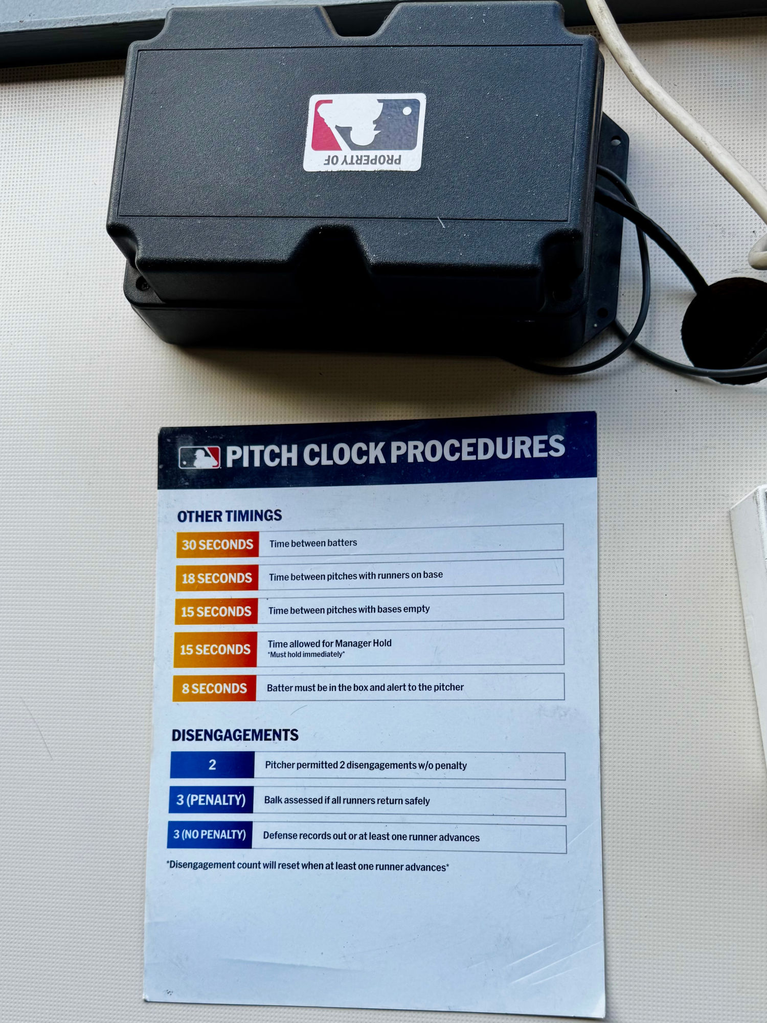 MLB Data Operations Pitch Clock