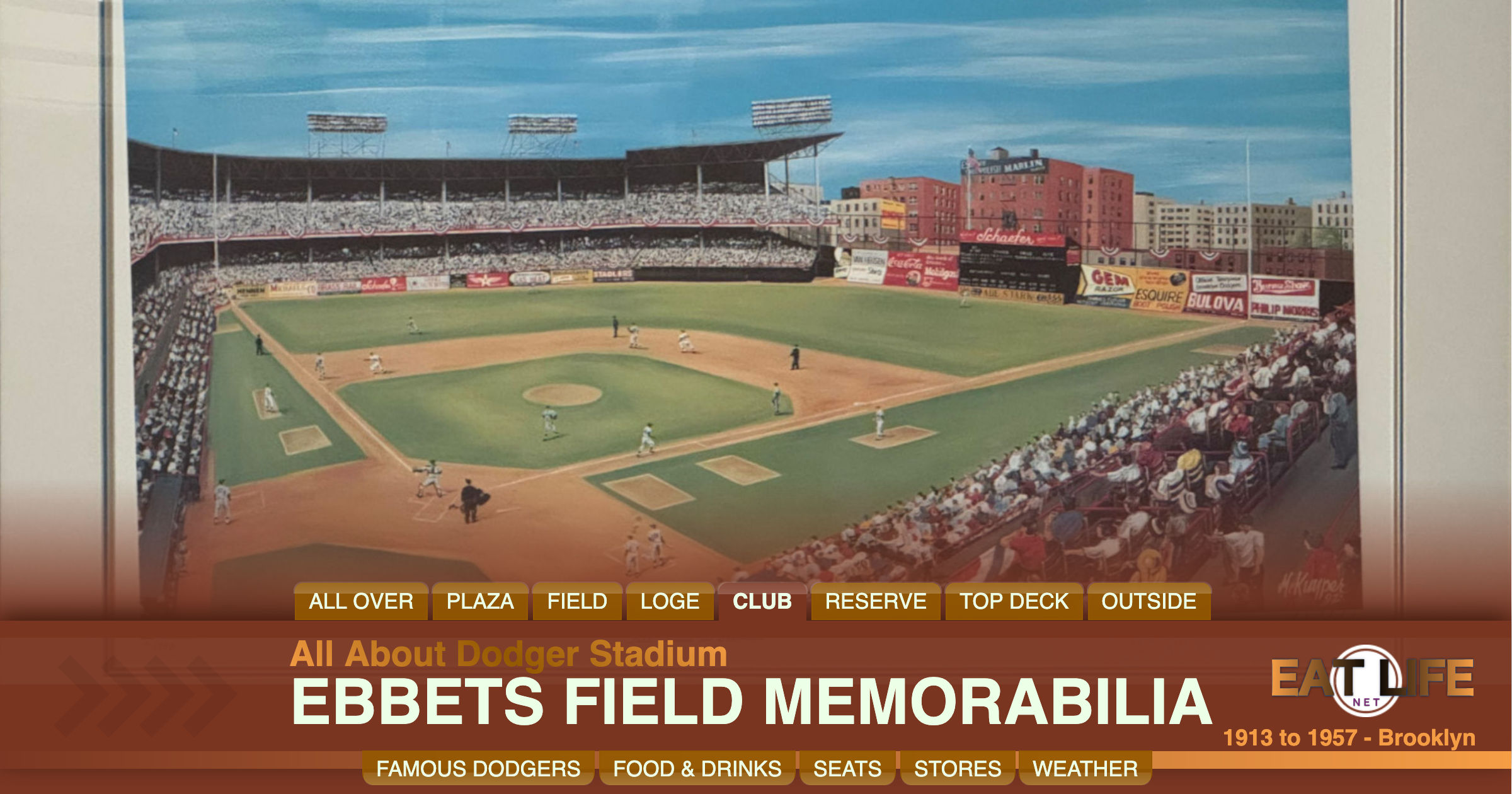 Ebbets Field Memorabilia Ebbets Field Memorabilia