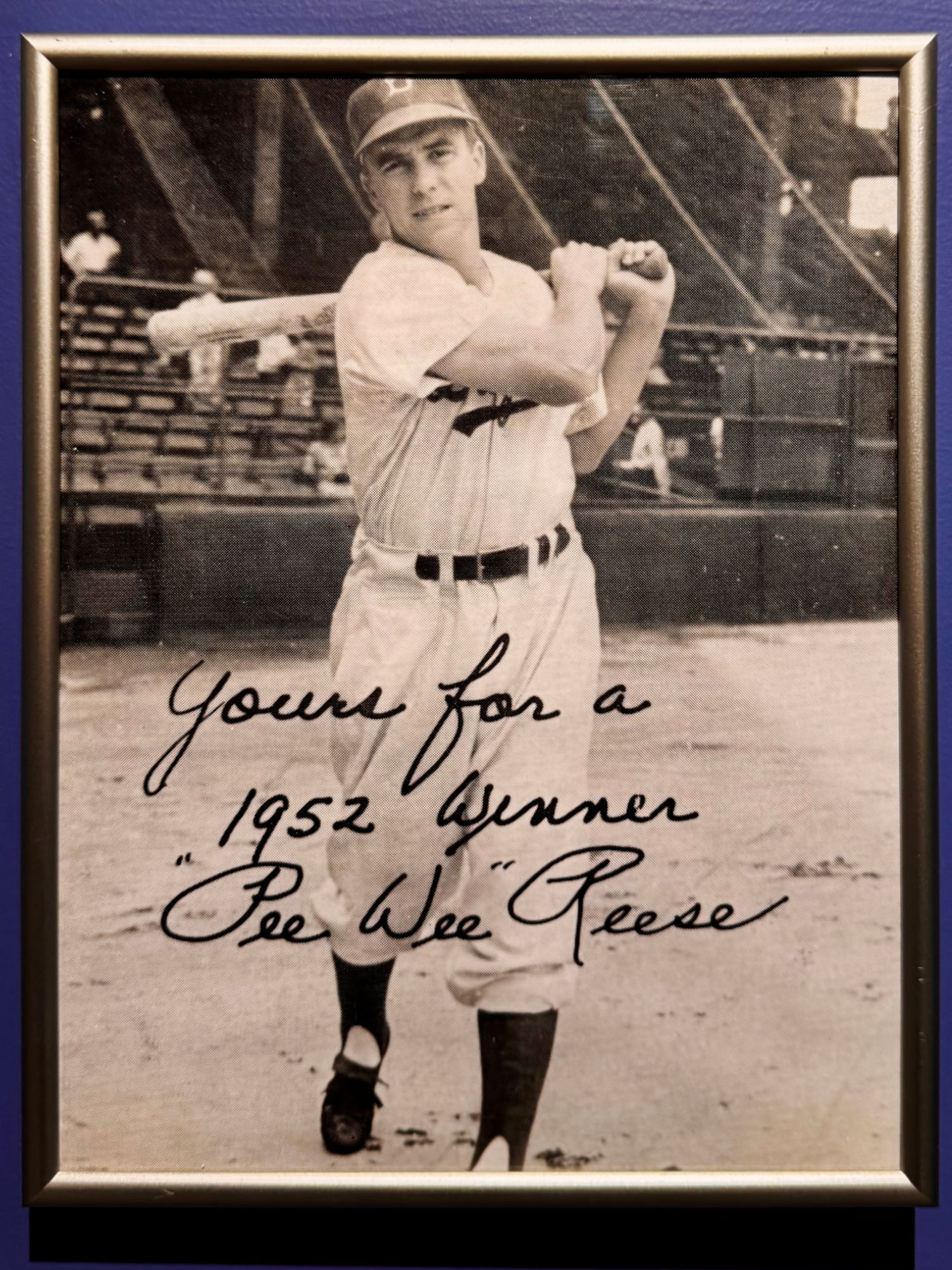 Pee Wee Reese Autographed Photo Pee Wee Reese
