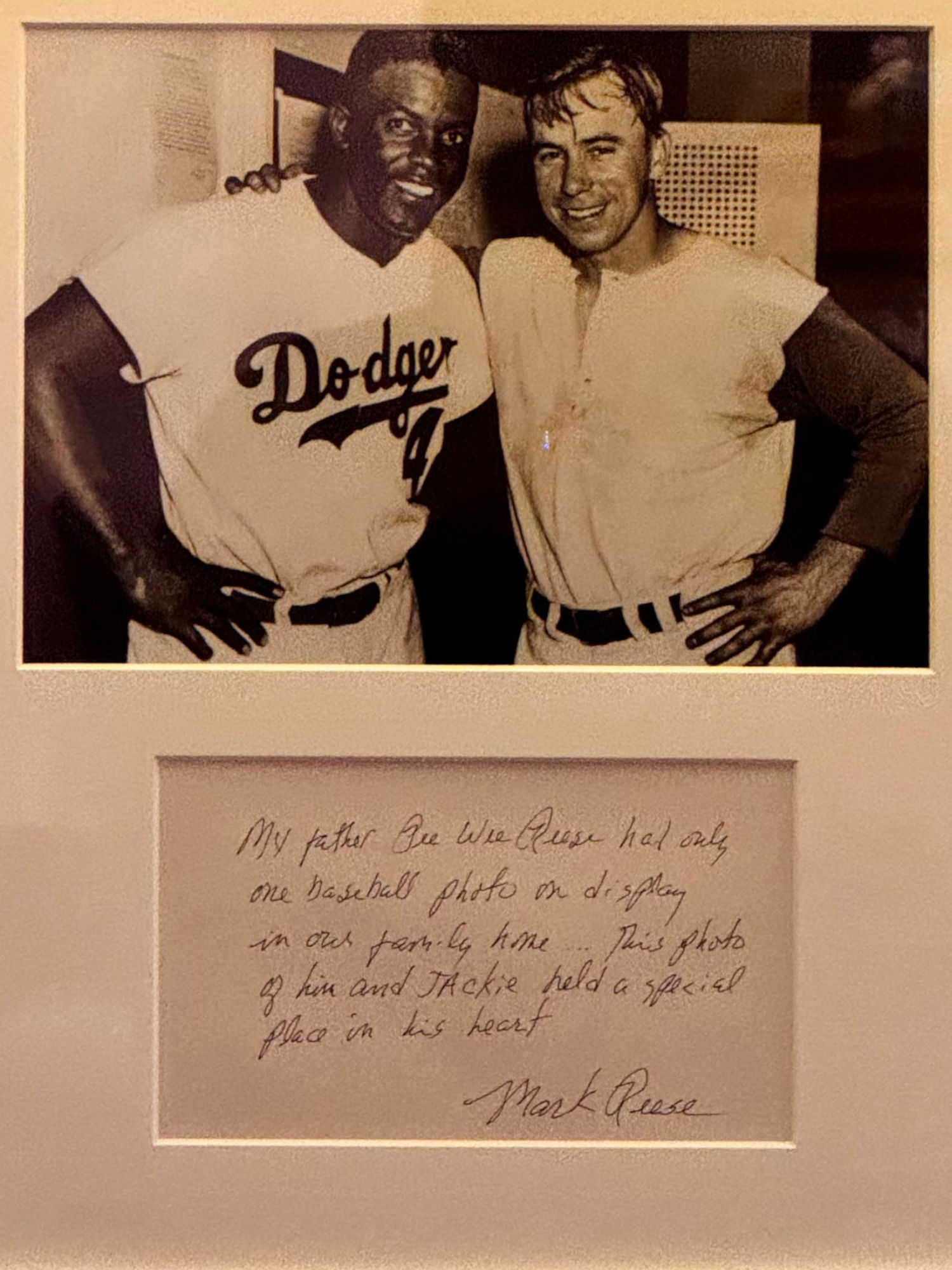 Pee Wee Reese Handwritten Note Pee Wee Reese Handwritten Note