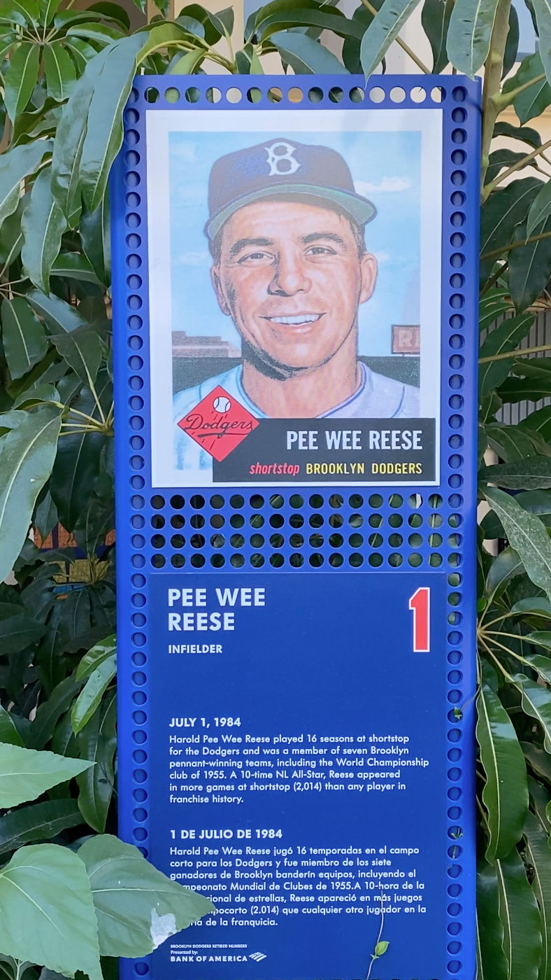 Pee Wee Reese #1 at Dodger Stadium