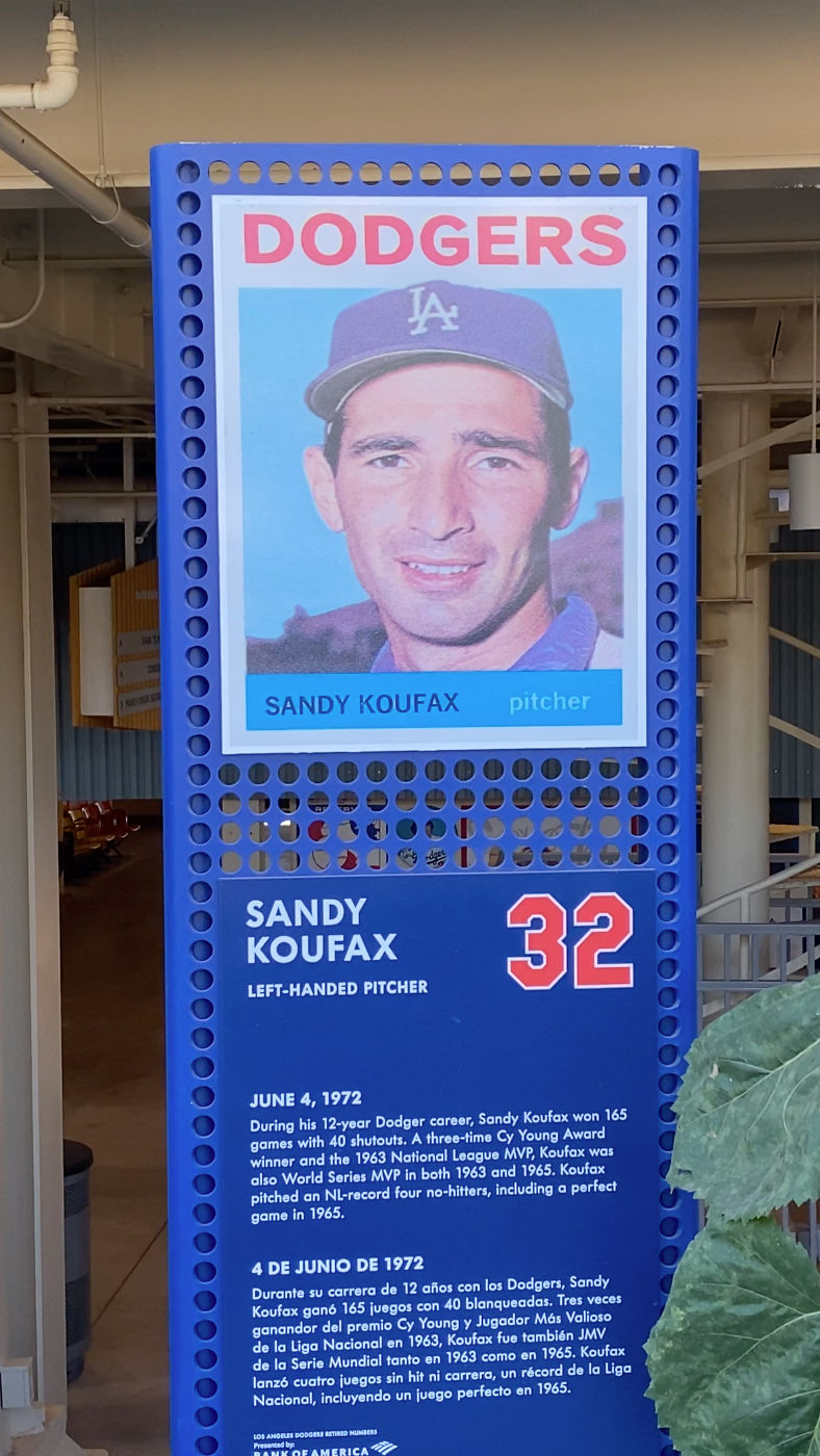 Retired Number Sandy Koufax #32