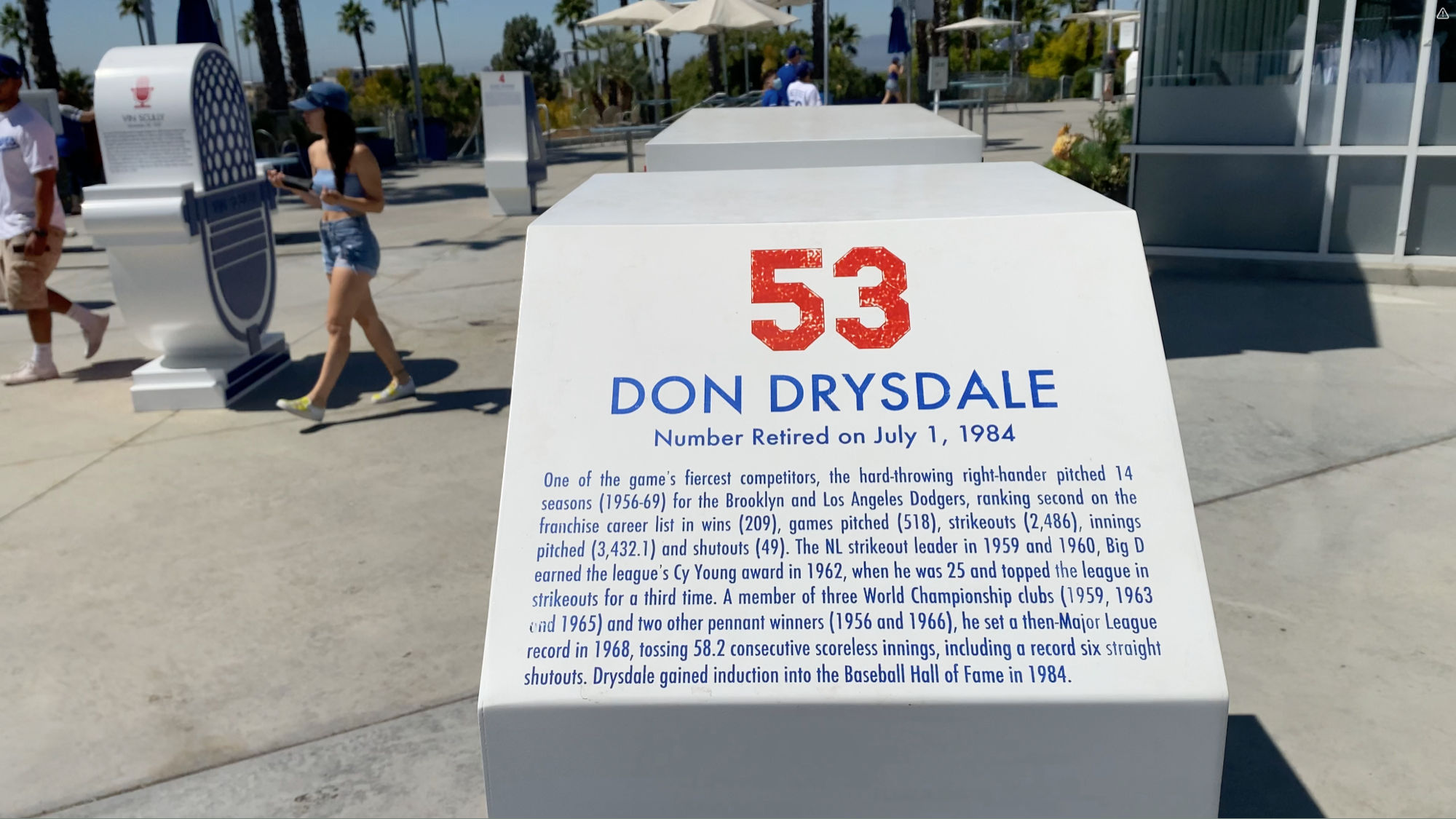 Don Drysdale Retired Numbers Don Drysdale
