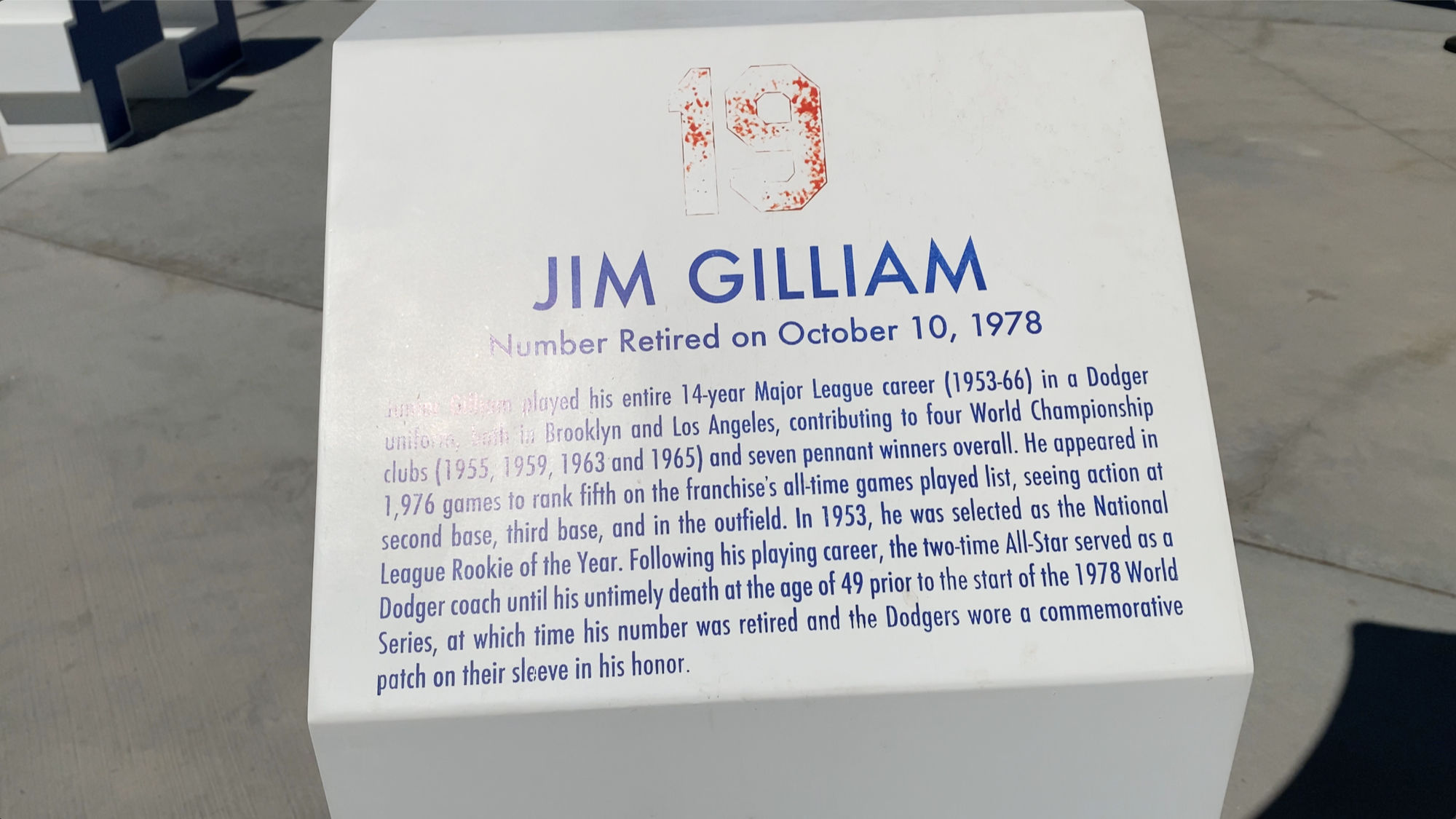 Retired Number Jim Gilliam