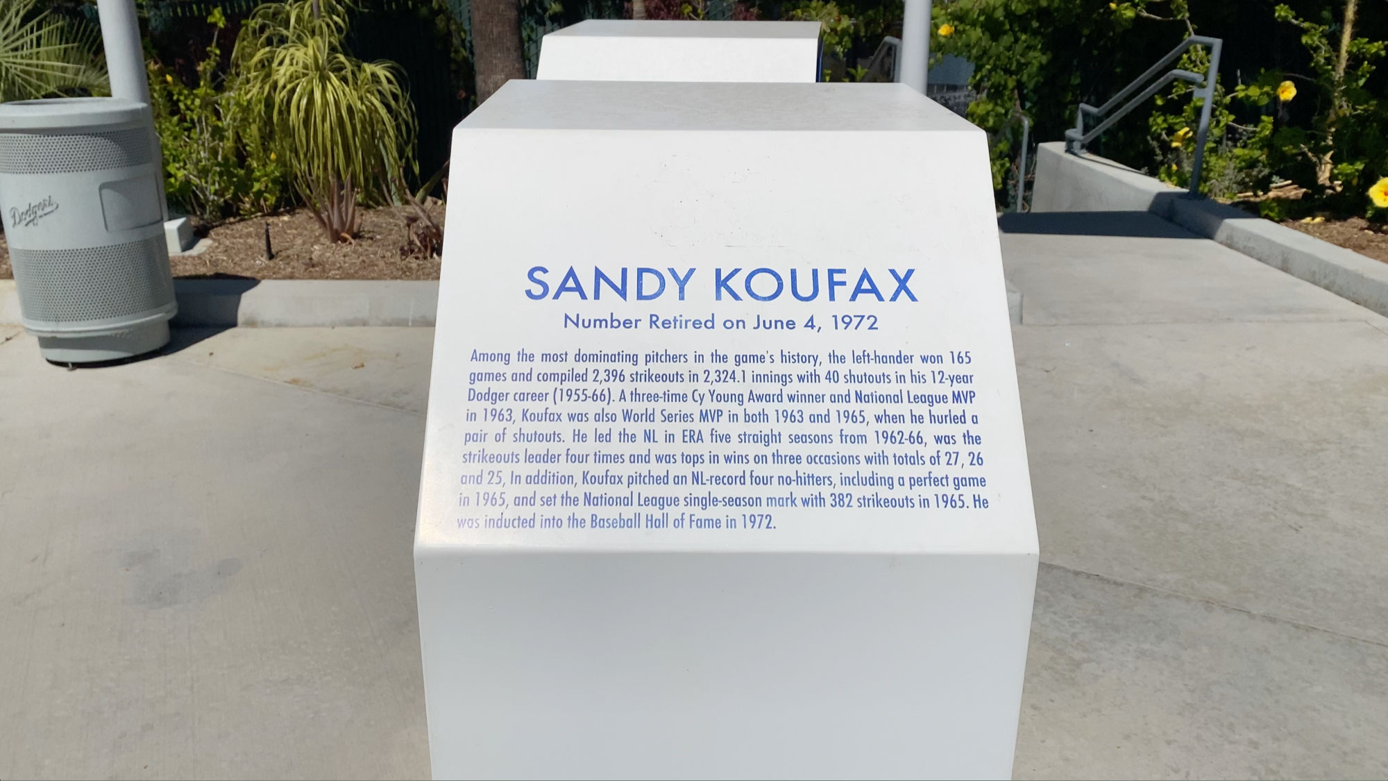 Retired Numbers Sandy Koufax