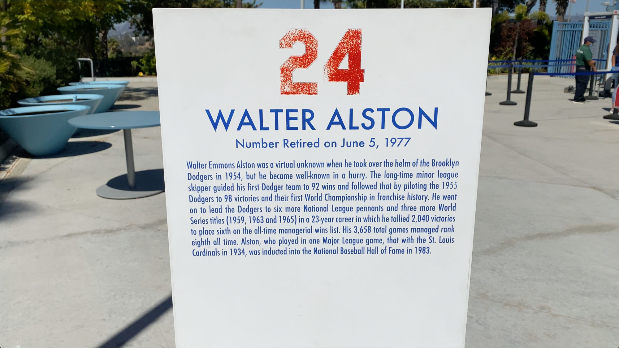 Retired Numbers Walter Alston
