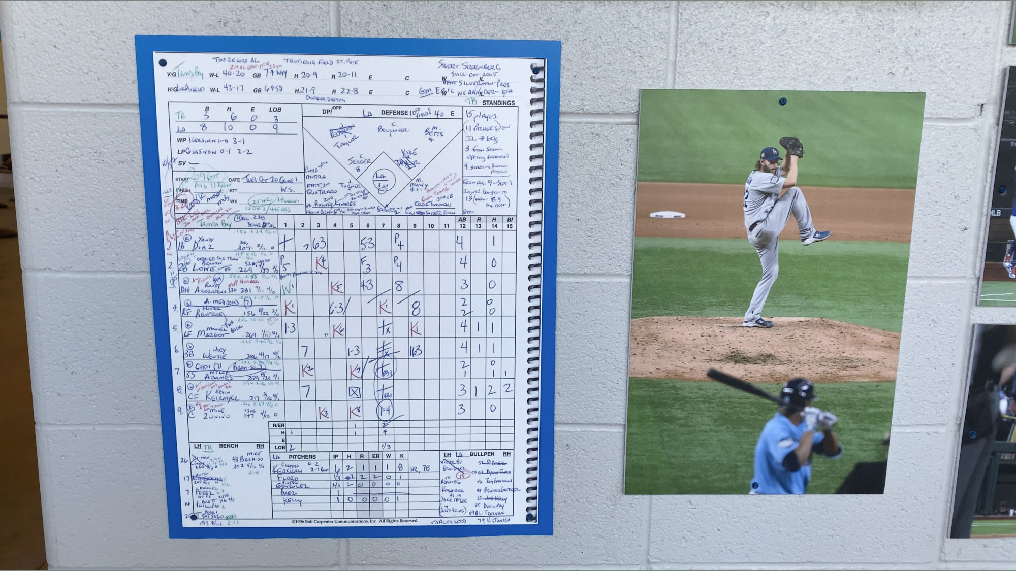 Scorecard World Series 2020 Game 1