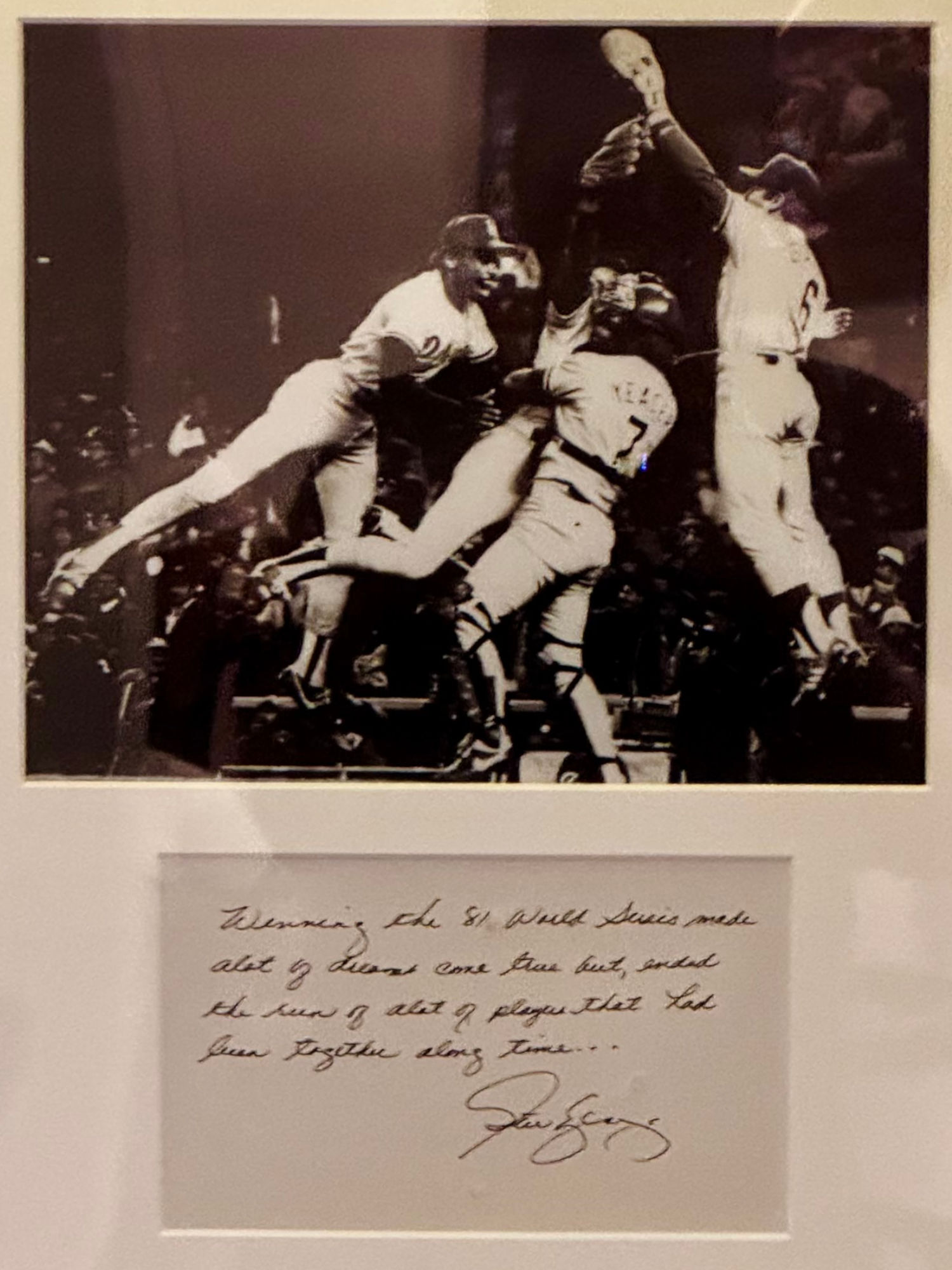 Steve Garvey Handwritten Note Steve Garvey Handwritten Note