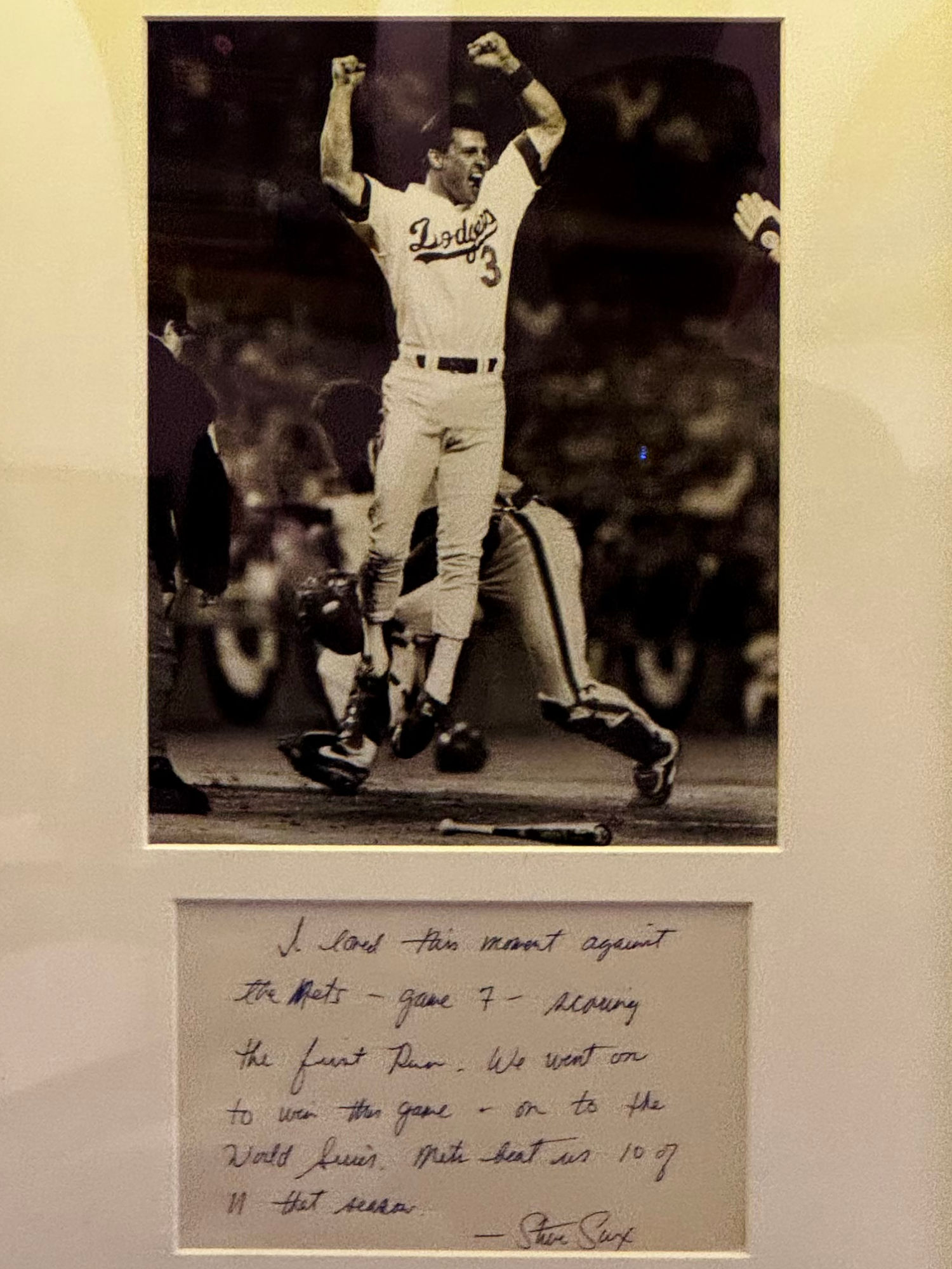 Steve Sax Handwritten Note Steve Sax Handwritten Note