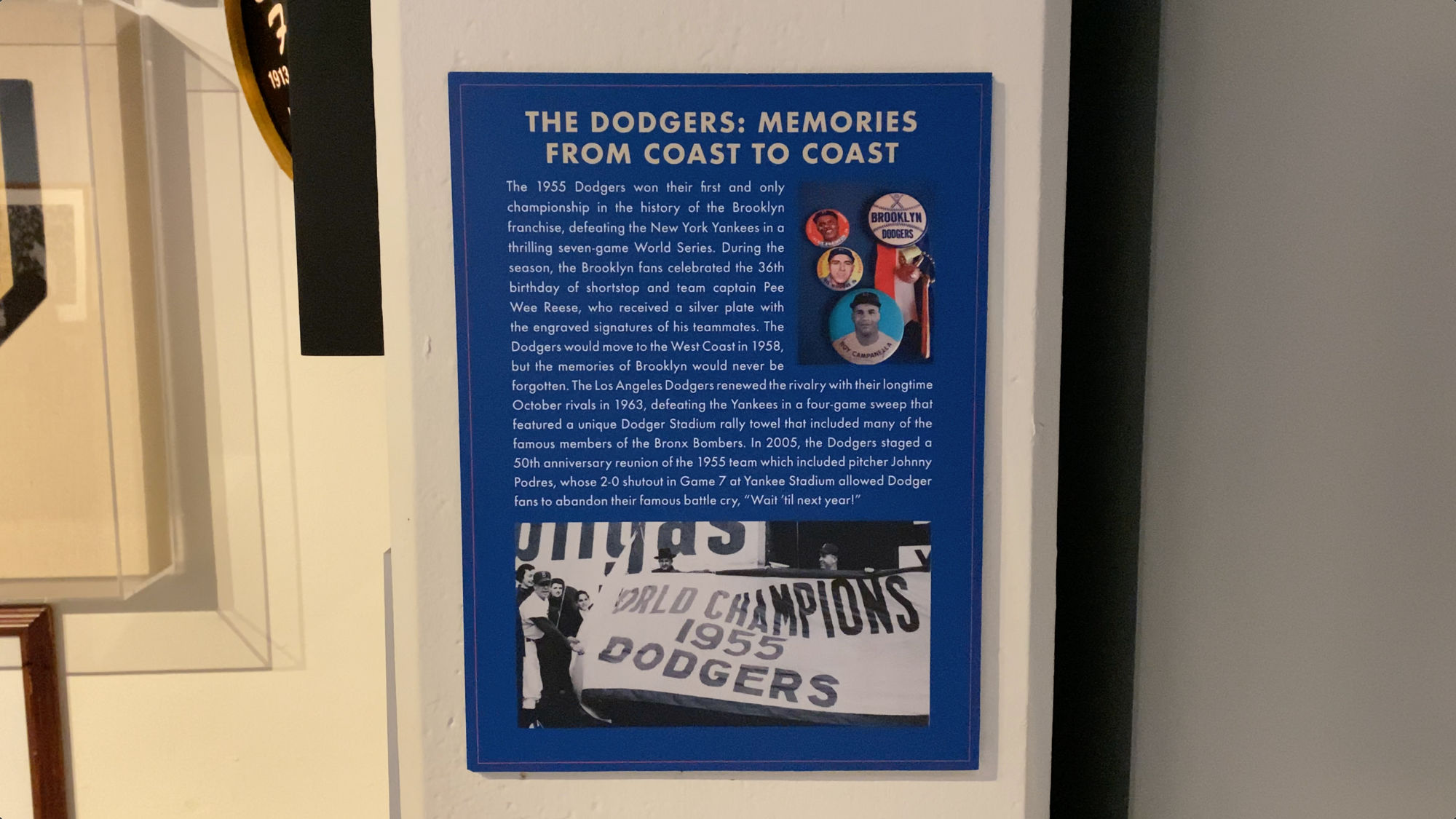 Memories from Coast to Coast The Dodgers Memories from Coast to Coast