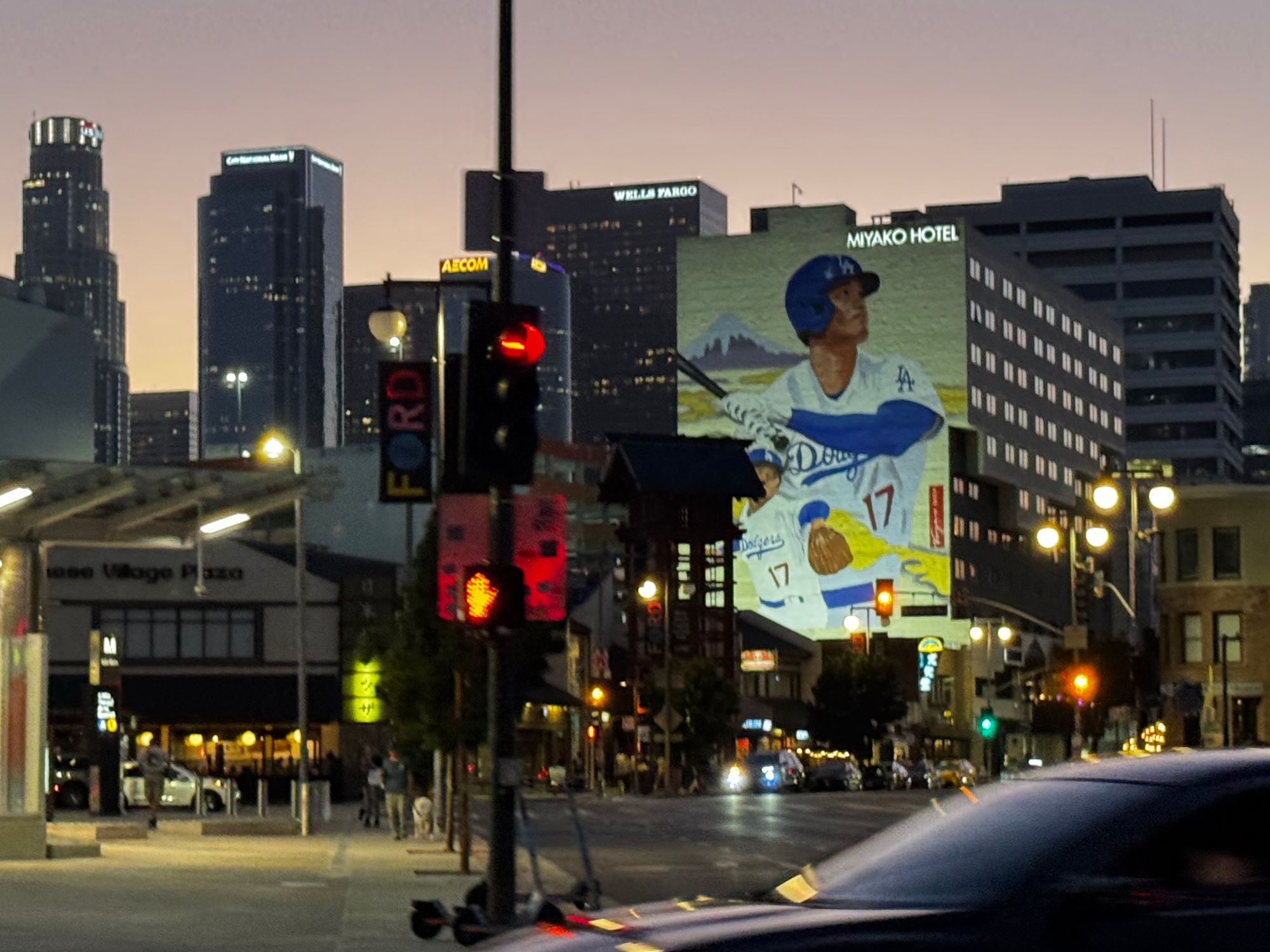 The Ohtani Mural Nighttime
