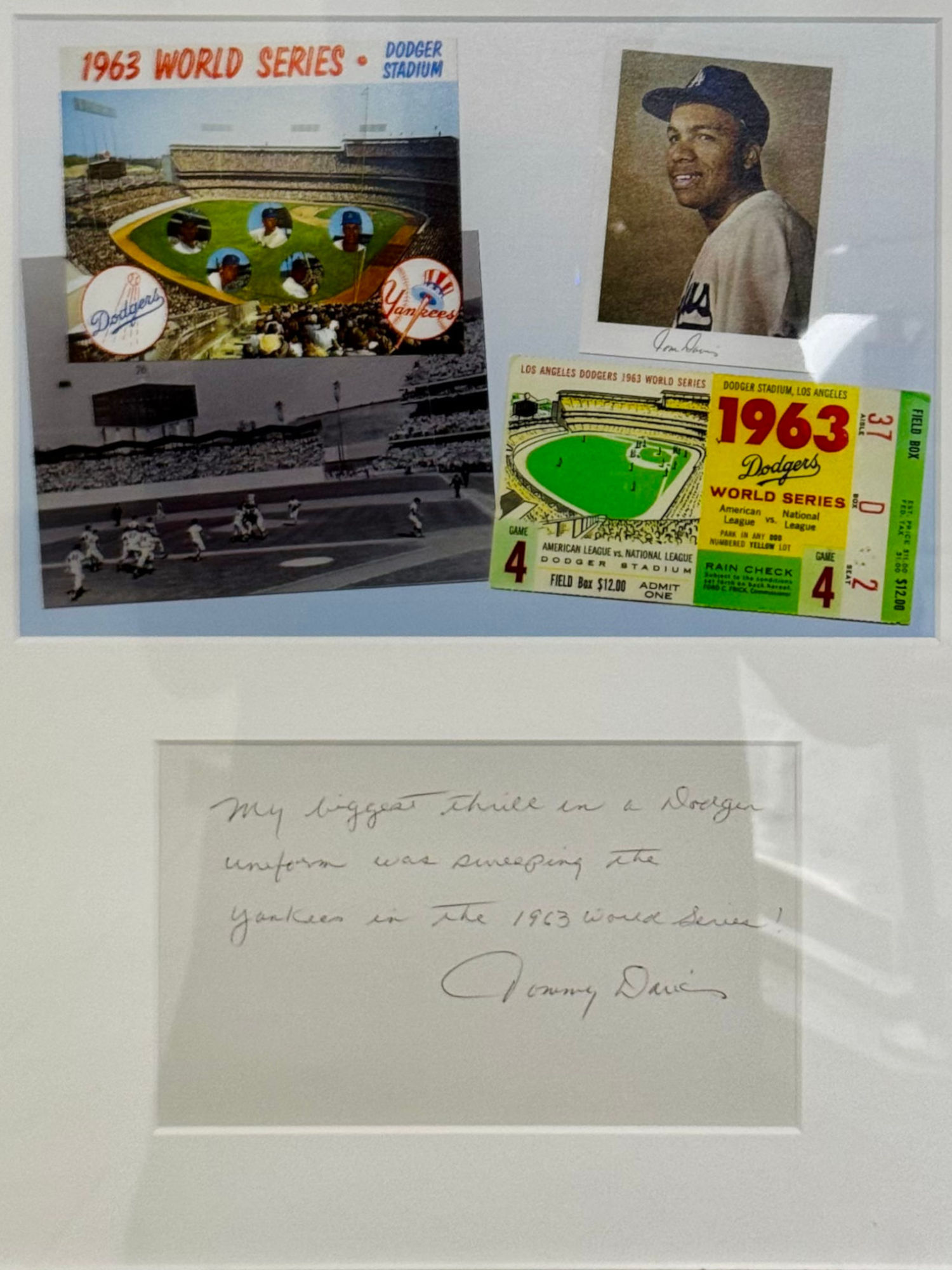 Tommy Davis Handwritten Note Tommy Davis Handwritten Note