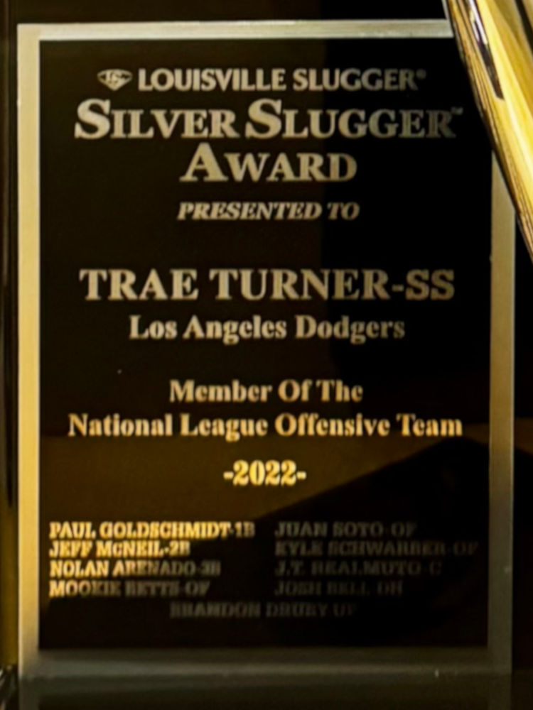 2022 Silver Slugger Award Trea Turner Trea Turner 2022 Silver Slugger Award