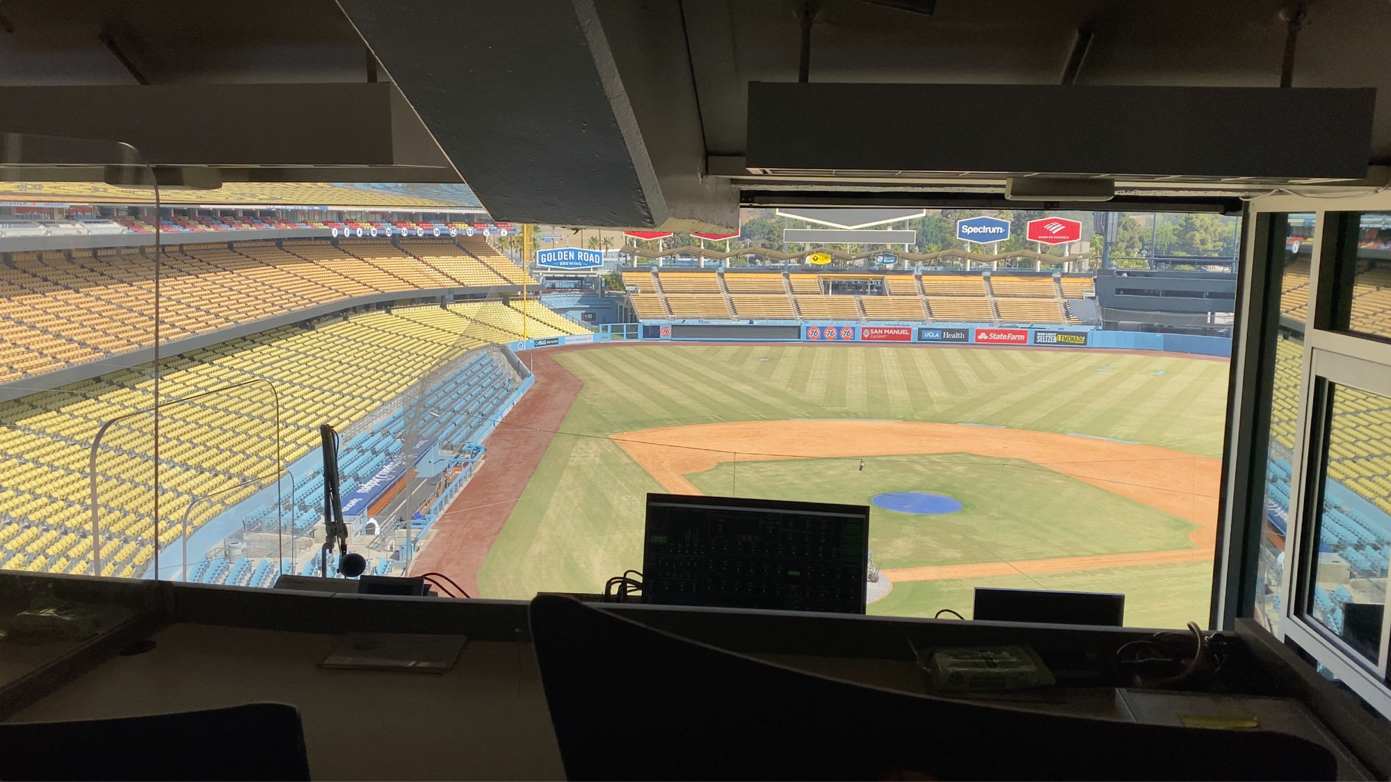 Vin Scully Press Box View