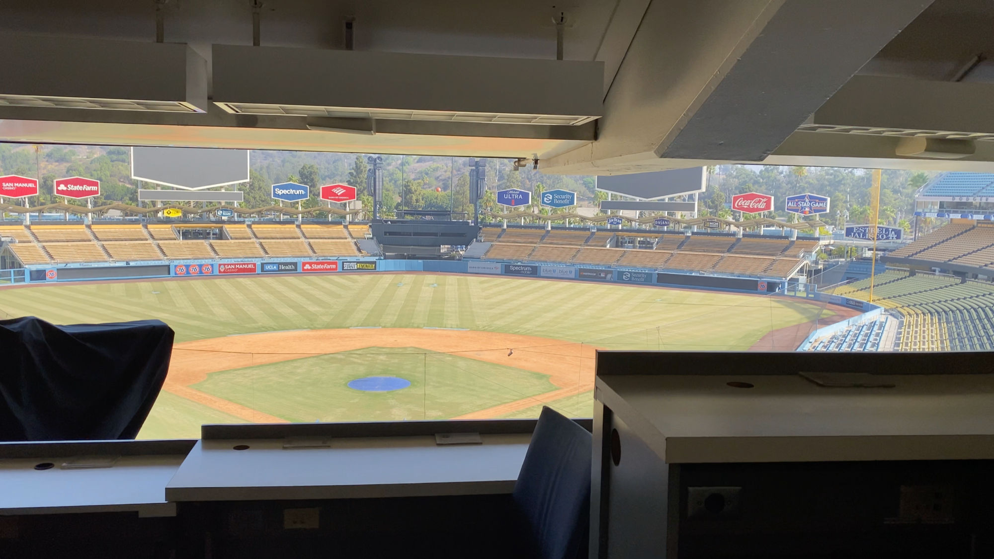 Vin Scully Press Box View