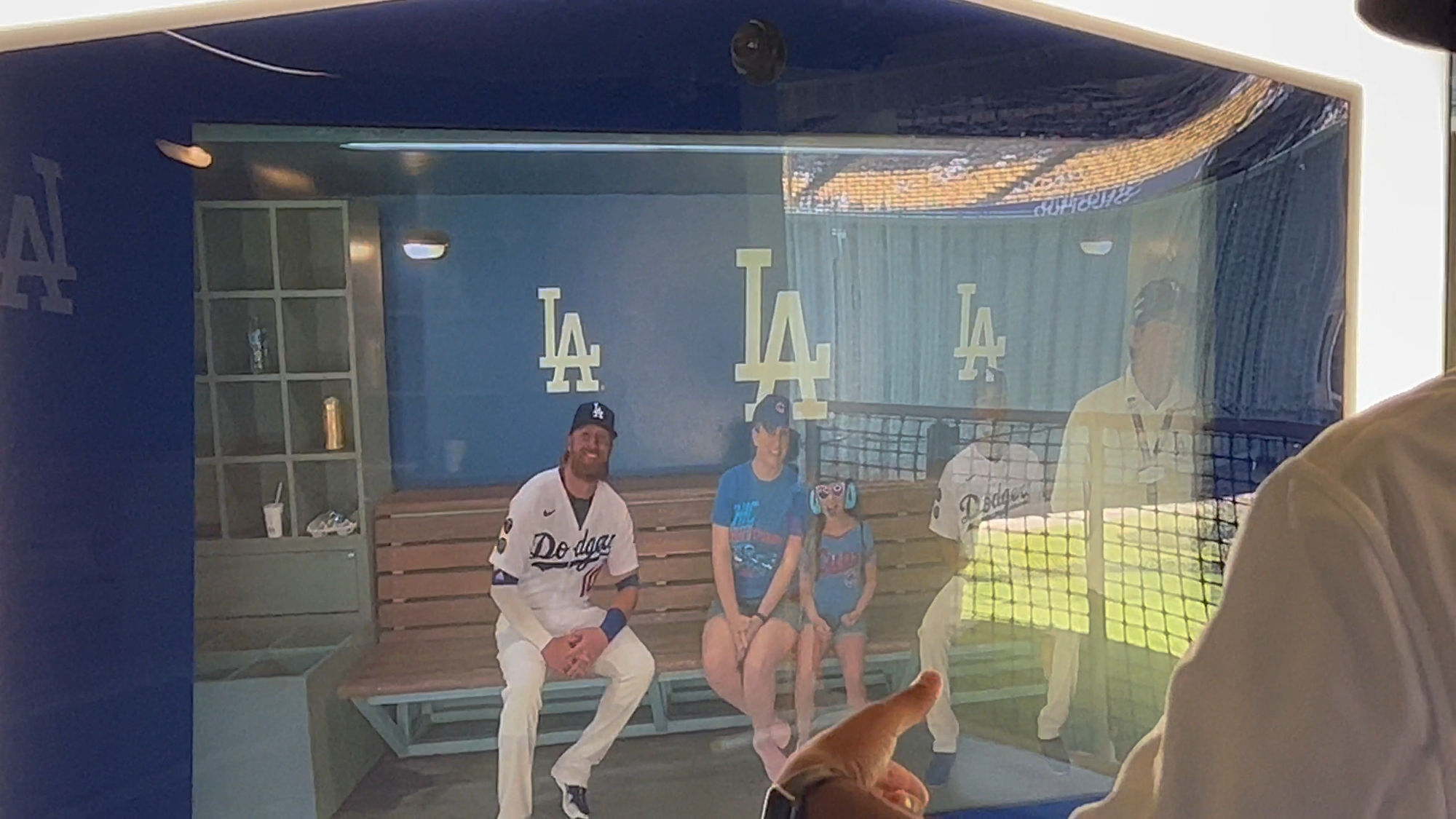 Mookie and JT Dodger Dugout Virtual Photo Mookie and JT