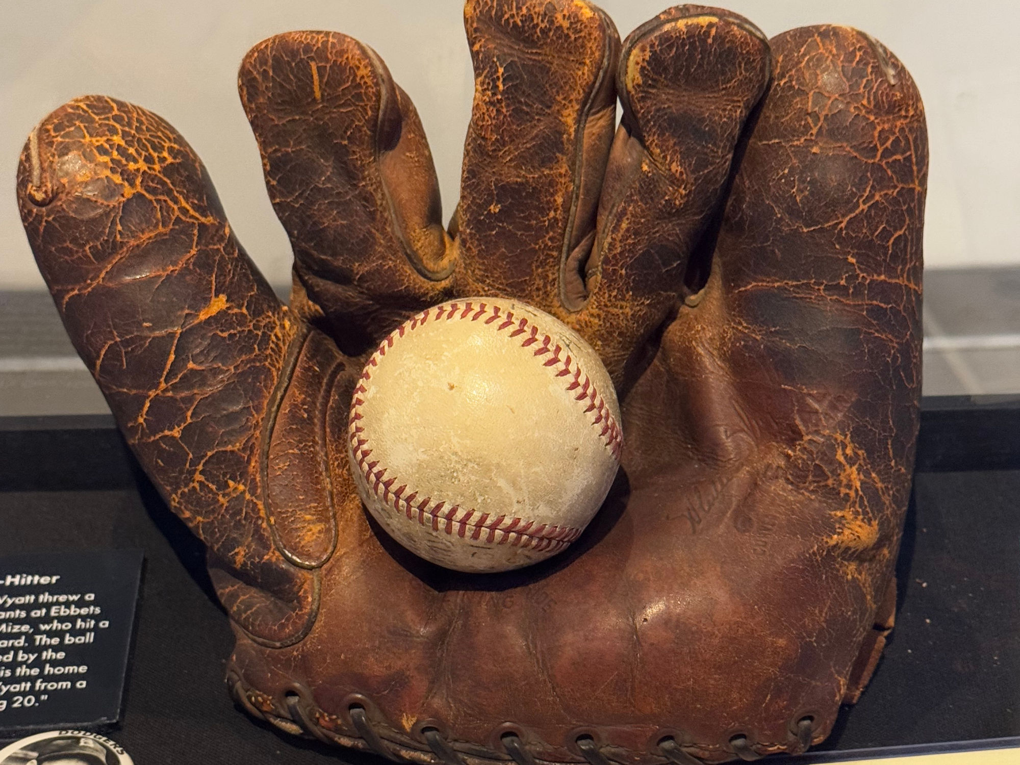 Whitlow Wyatt Ball and Glove