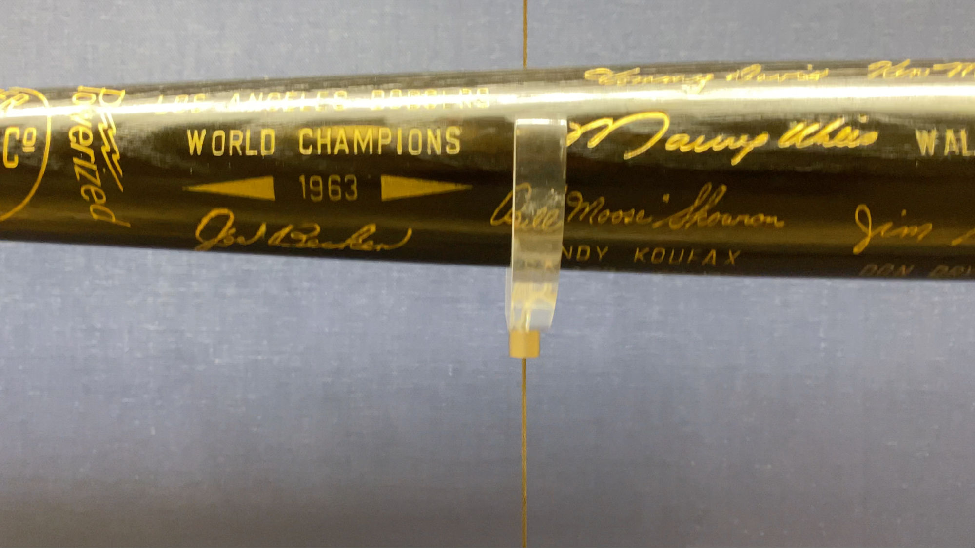 World Champions Bat Los Angeles Dodgers 1963