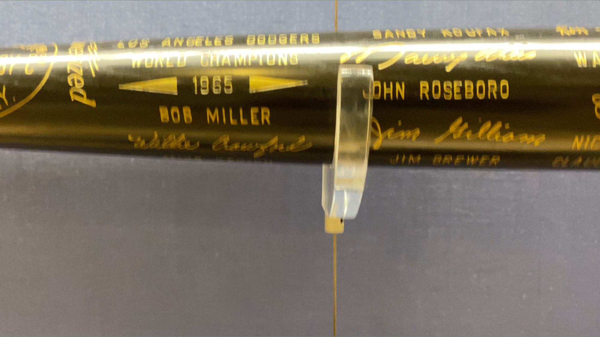 Los Angeles Dodgers 1965 World Champions Bat Los Angeles Dodgers 1965