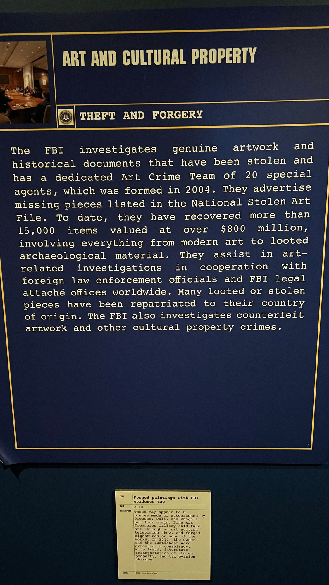 Art and Cultural Property FBI Art and Cultural Property