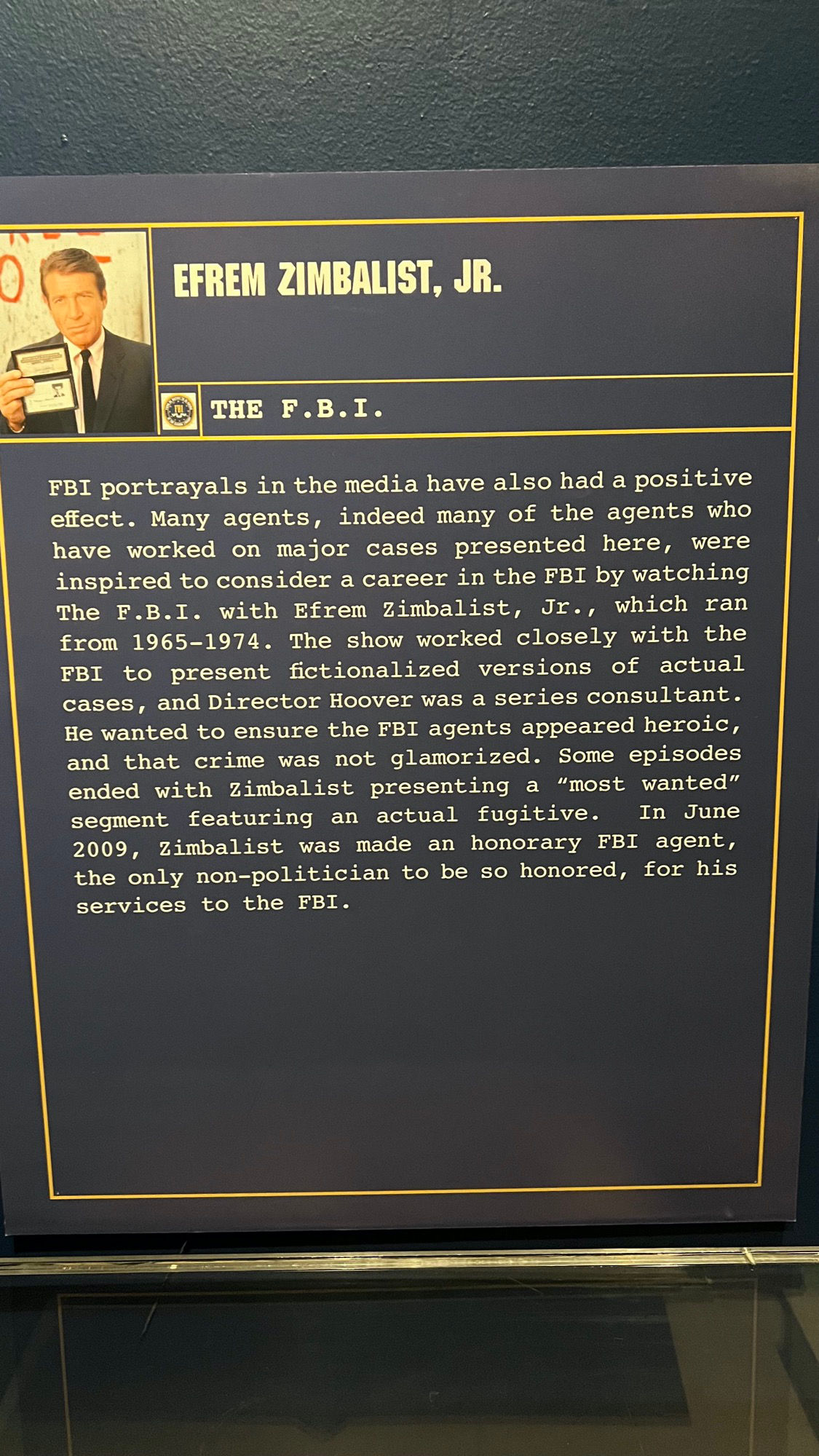 Efrem Zimbalist, Jr. FBI Efrem Zimbalist, Jr.