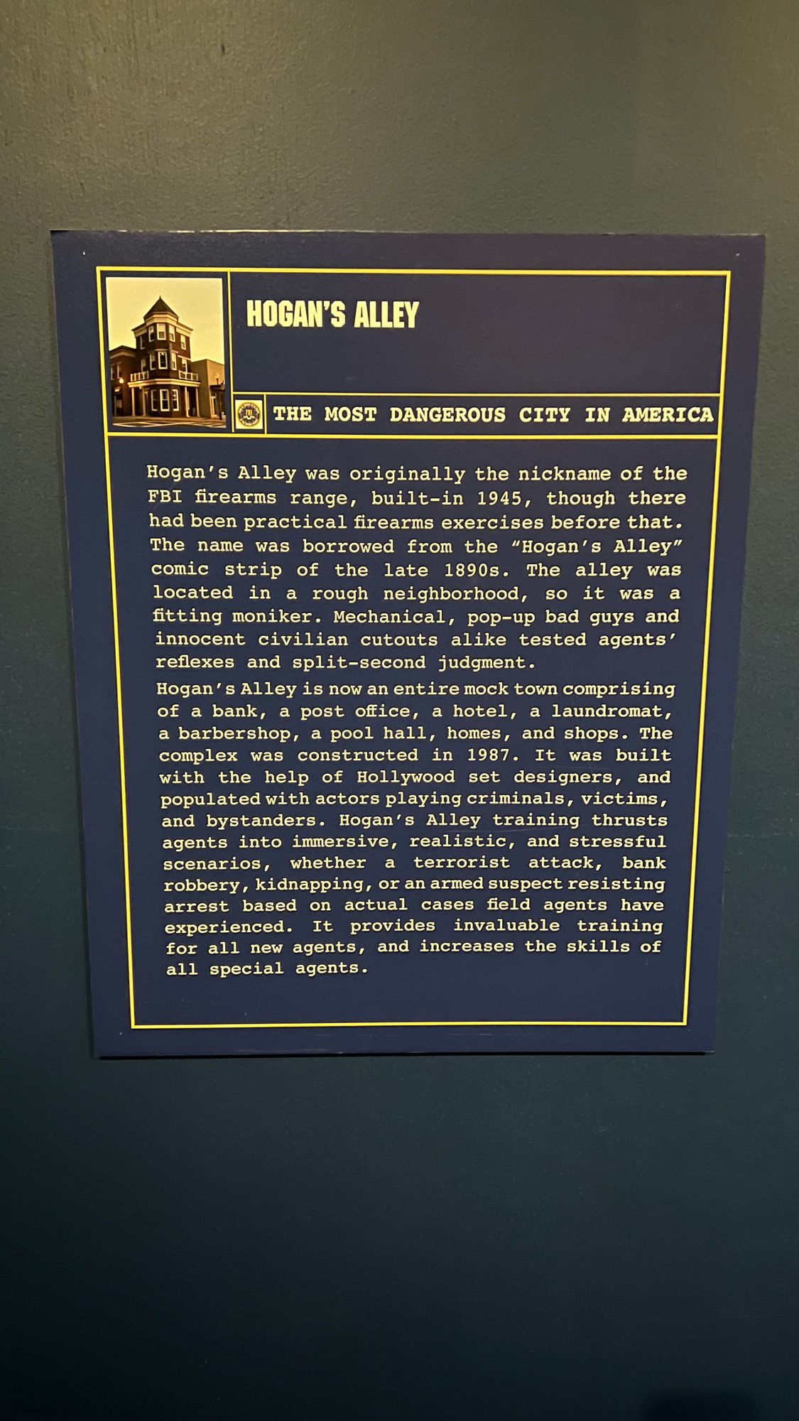 Hogan's Alley FBI Hogan's Alley