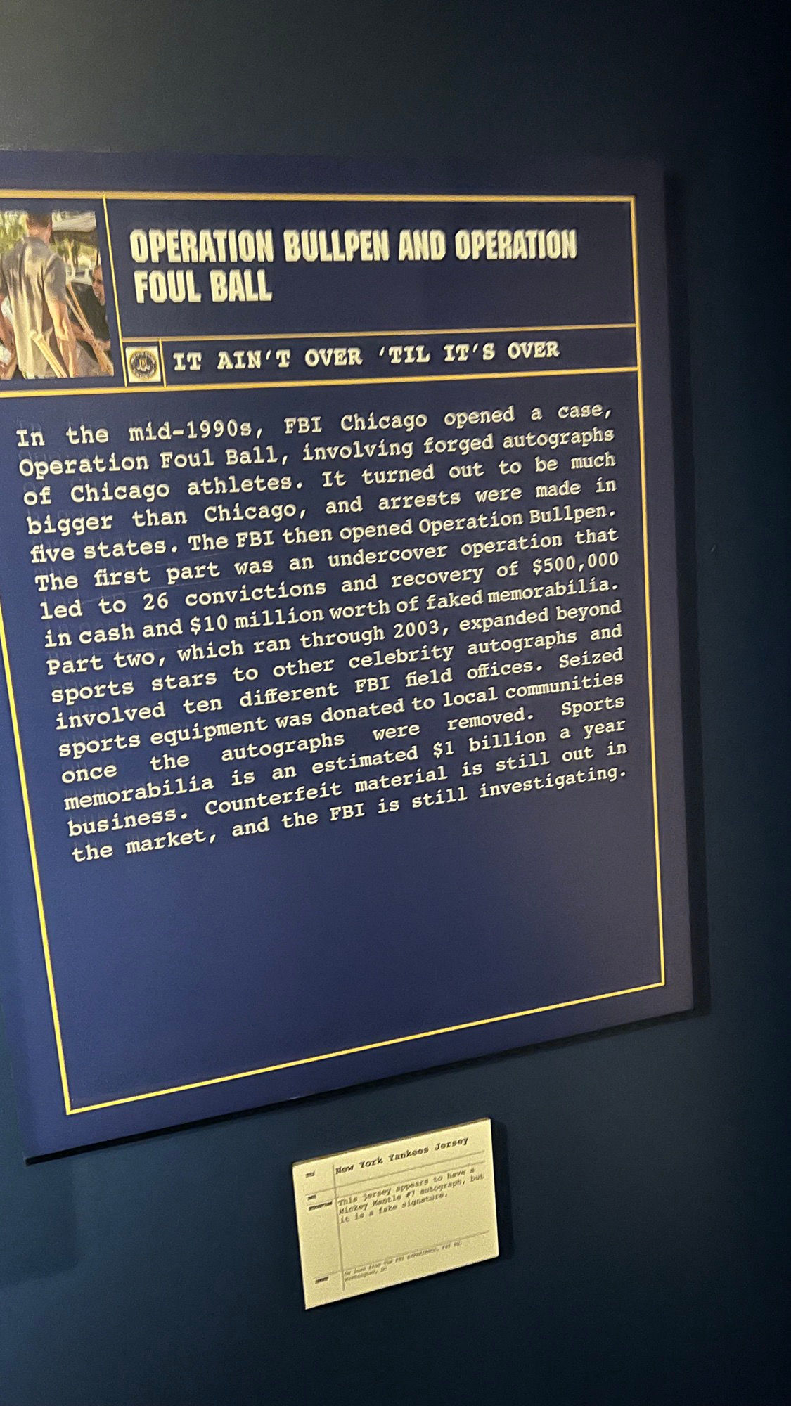 Operation Foul Ball FBI Operation Foul Ball