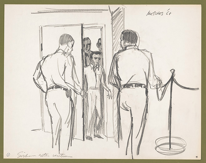 Sirhan Enters Courtroom