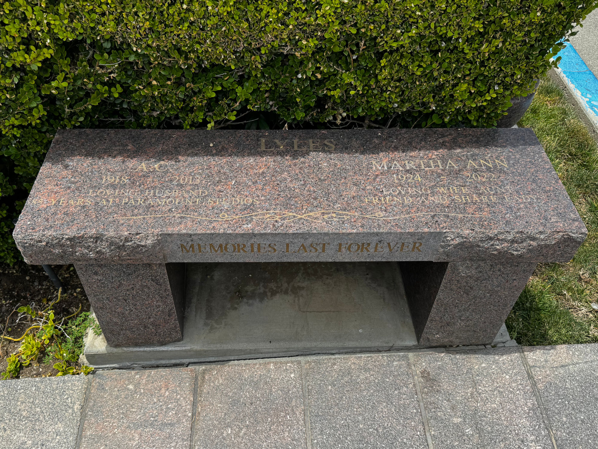 Westwood Village Memorial Park A.C. Lyles