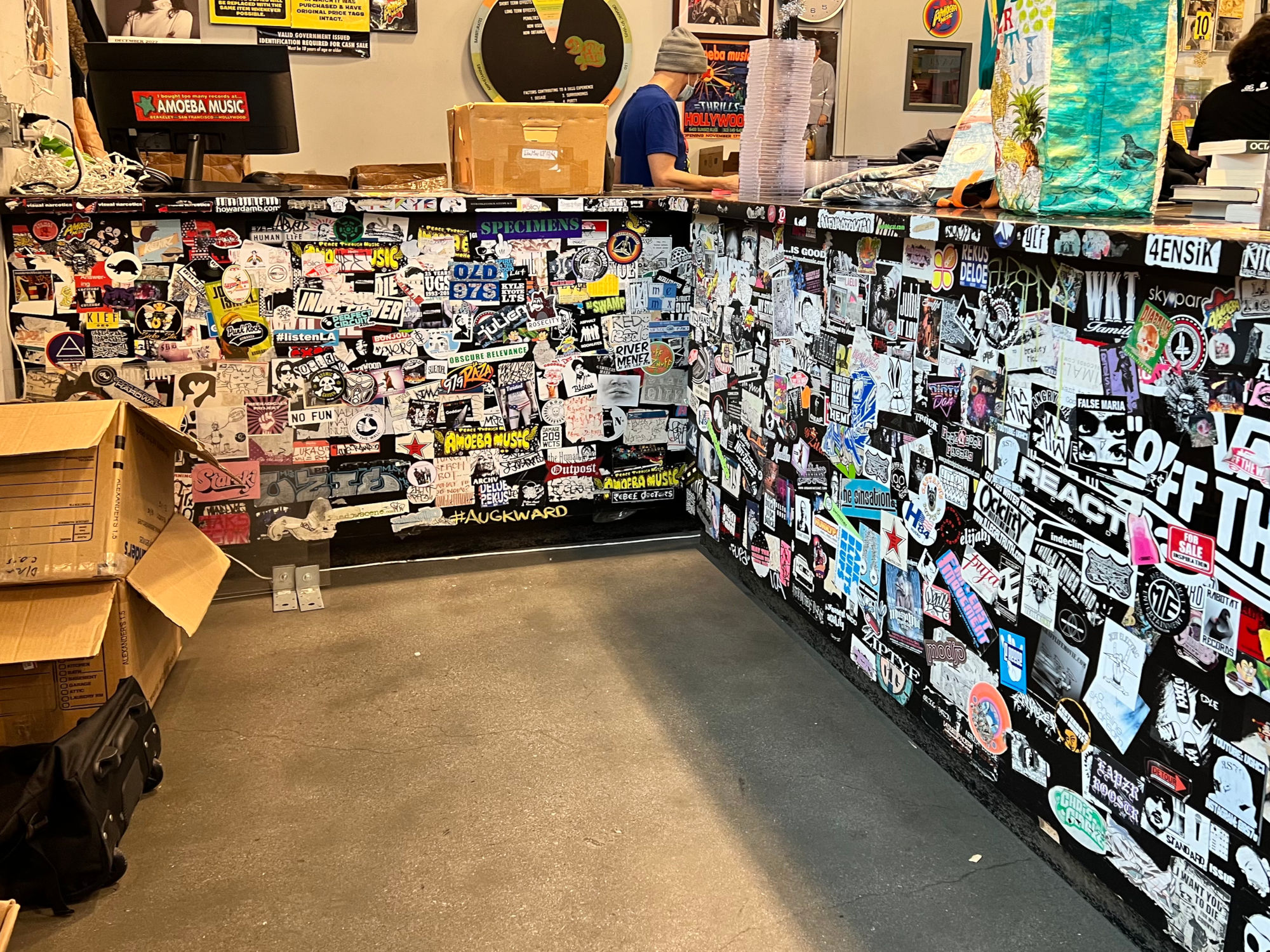 Amoeba Music Stickers Counter