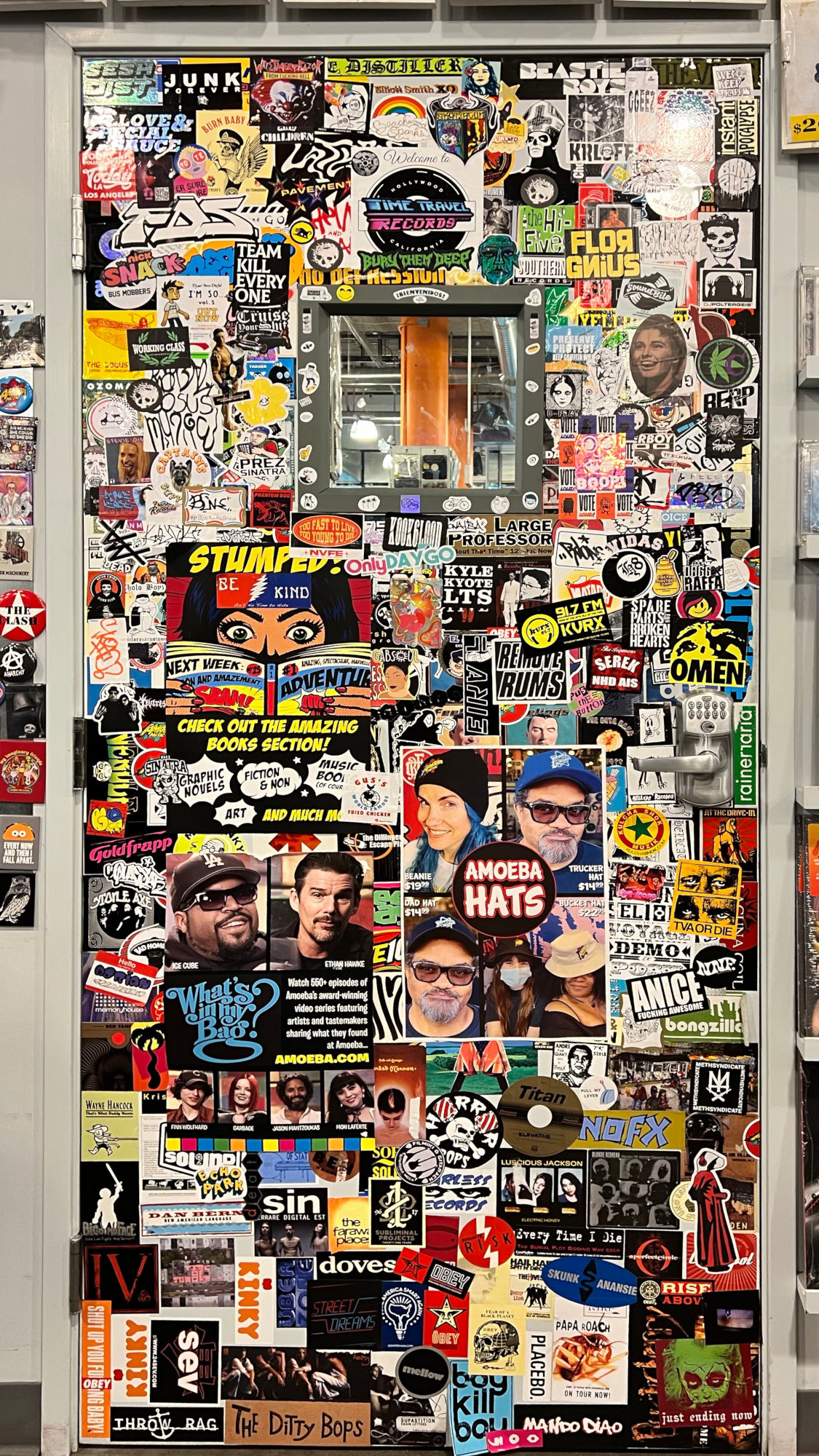 Amoeba Music Stickers Door