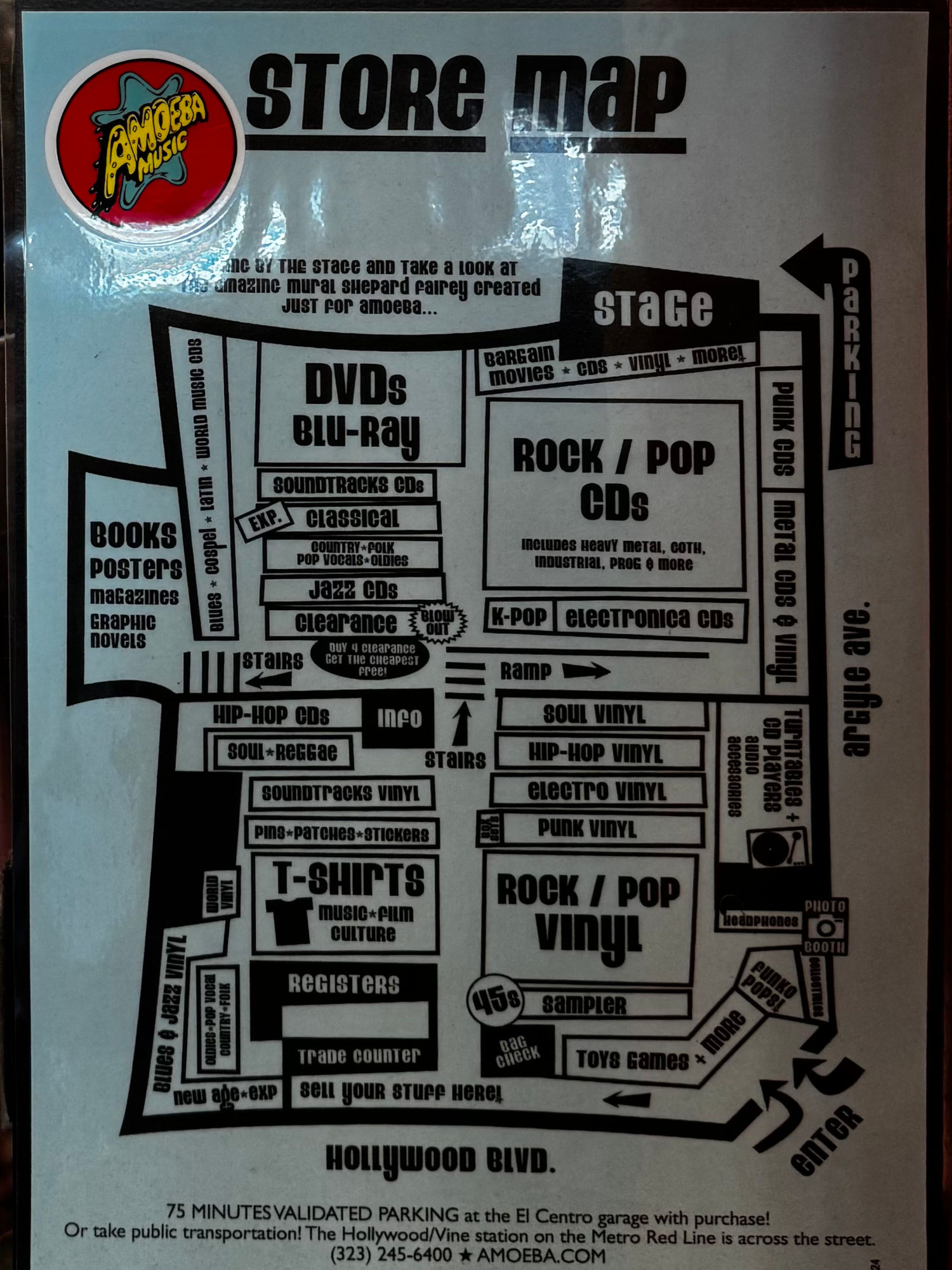 Amoeba Music Store Map
