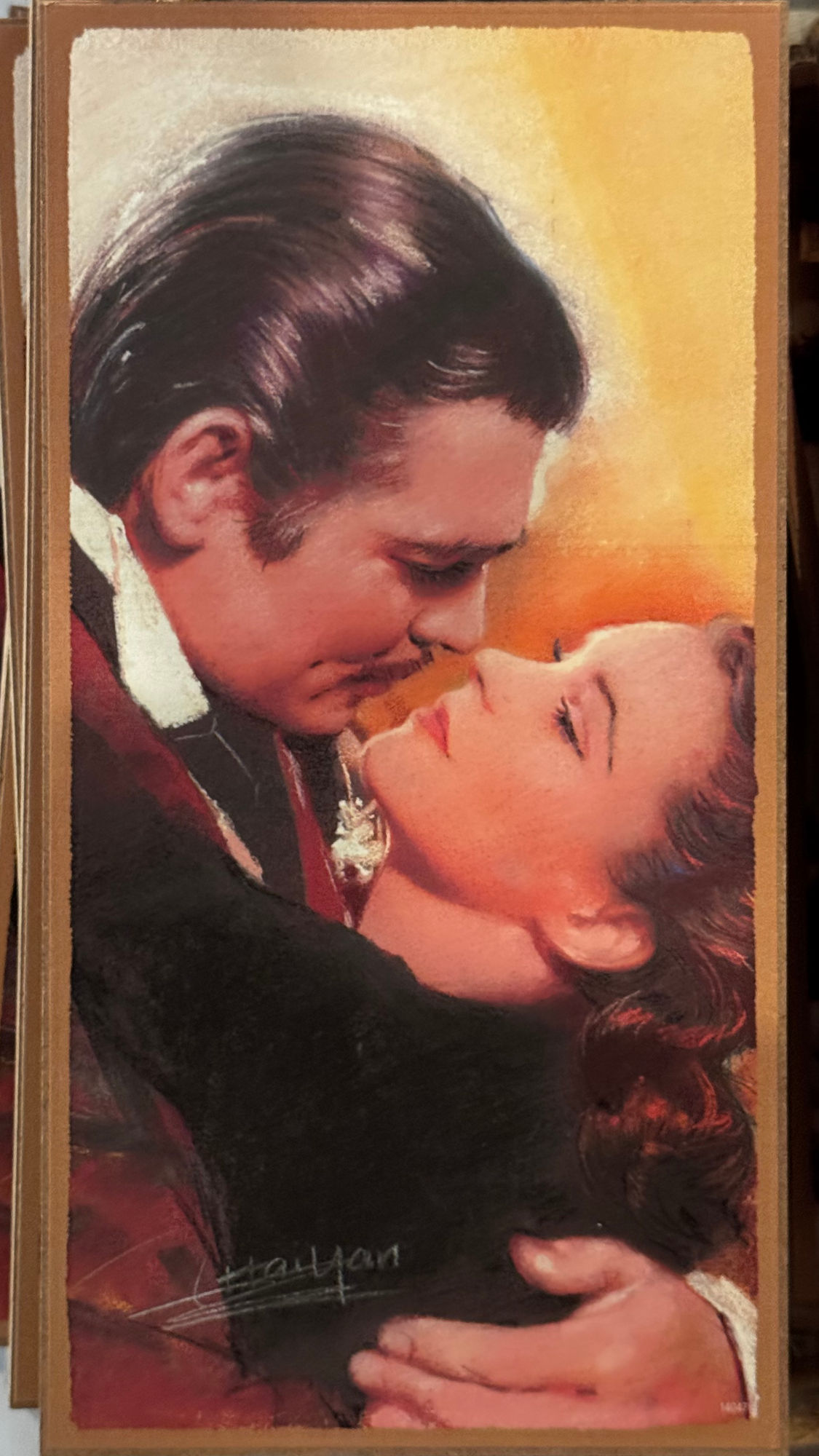 Art Plaque by Haiyan Clark Gable and Vivien Leigh