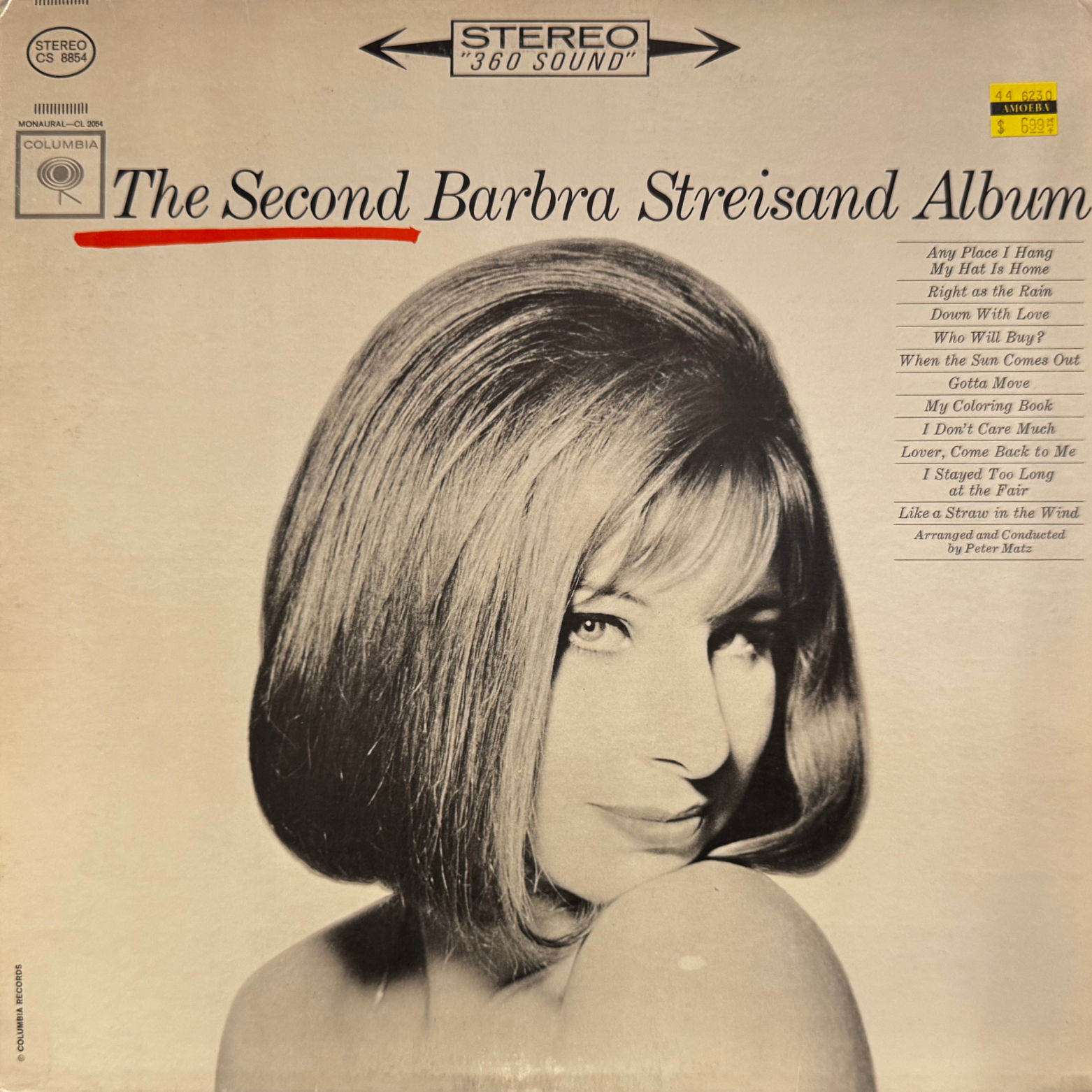 Barbra Streisand The Second Barbra Streisand Album Cover