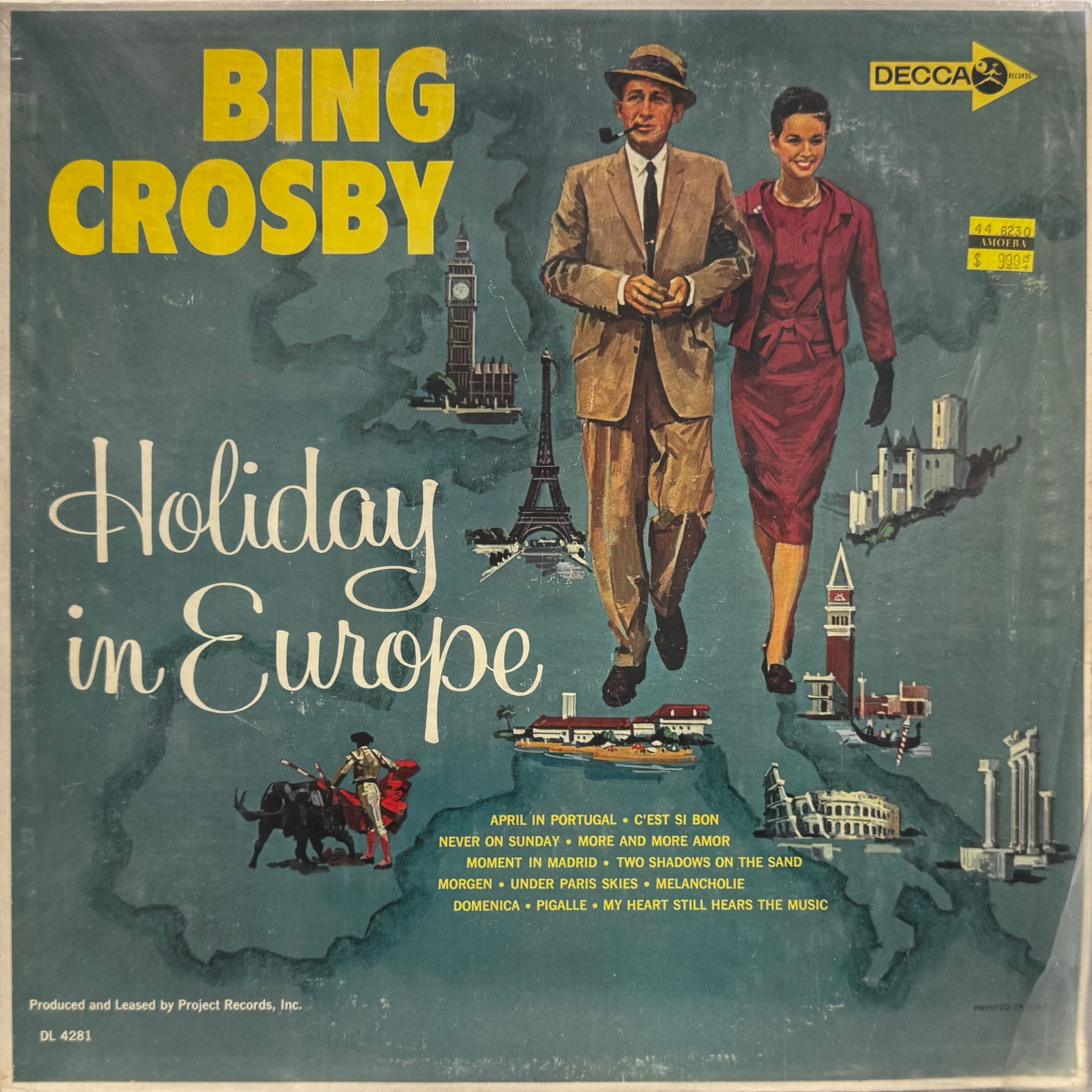 Bing Crosby Holiday in Europe Album Cover