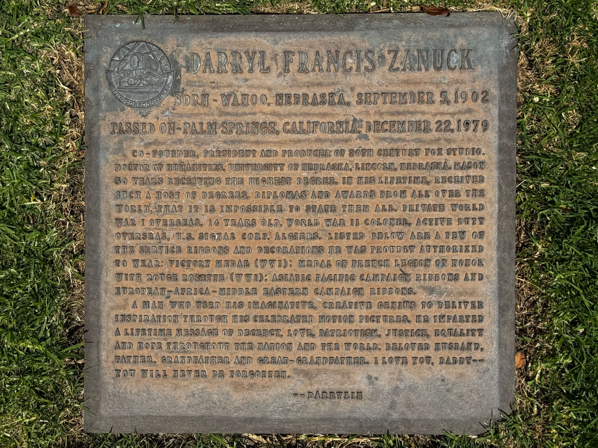 Westwood Village Memorial Park Darryl F. Zanuck